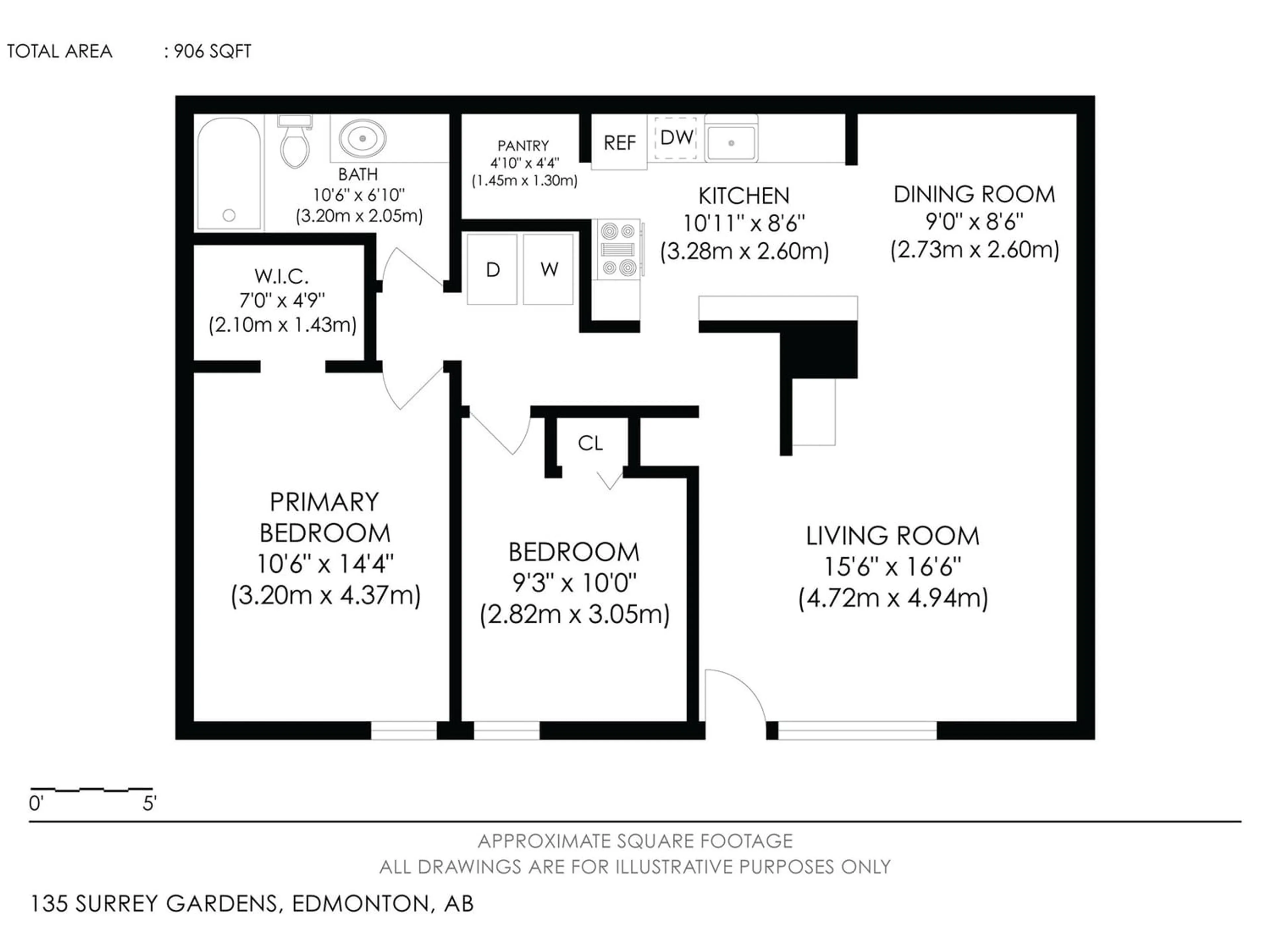 Floor plan for 135 SURREY GD NW, Edmonton Alberta T5T1Z3