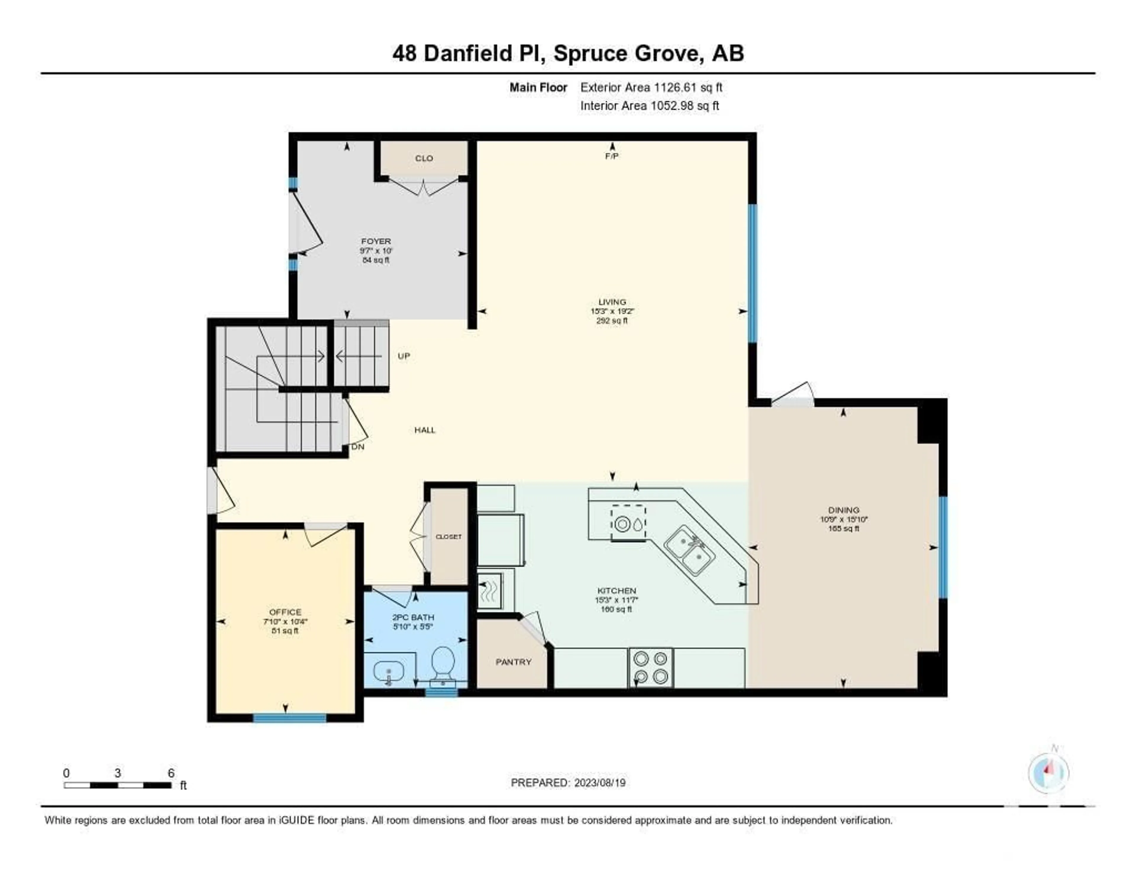 Floor plan for 48 DANFIELD PL, Spruce Grove Alberta T7X0A3