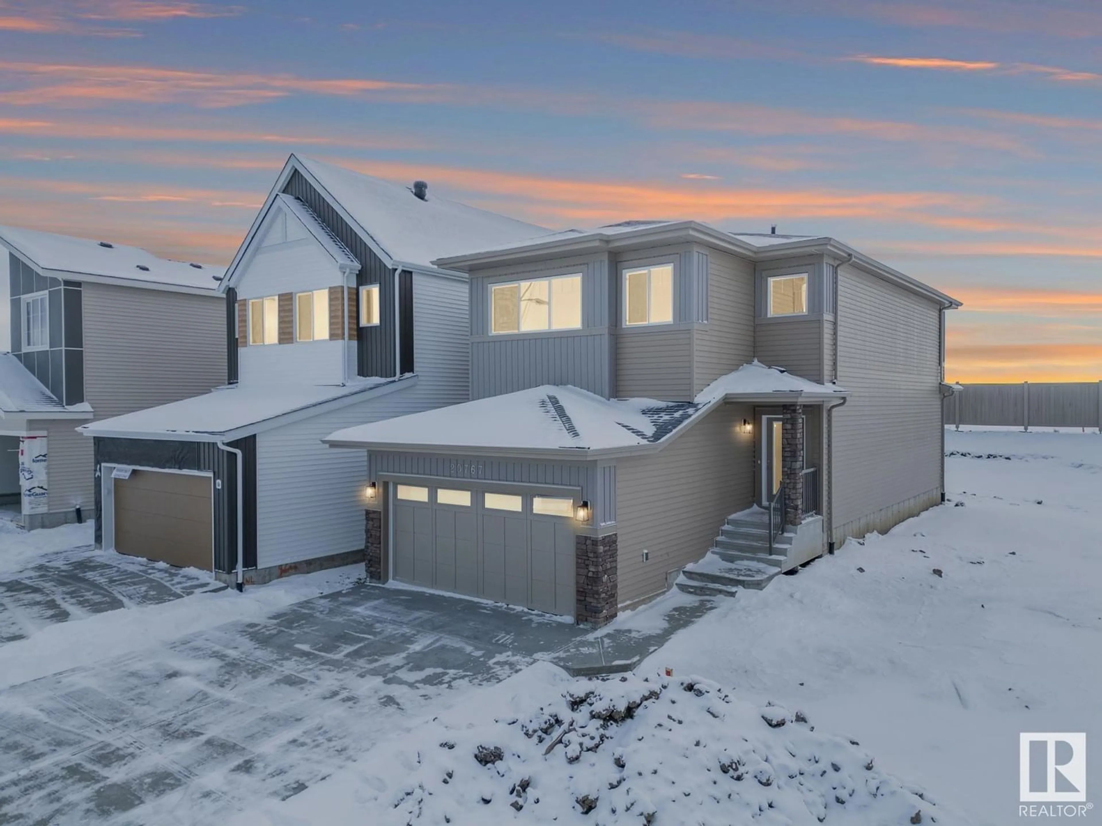 Frontside or backside of a home for 20767 24 AV NW, Edmonton Alberta T6M2J7