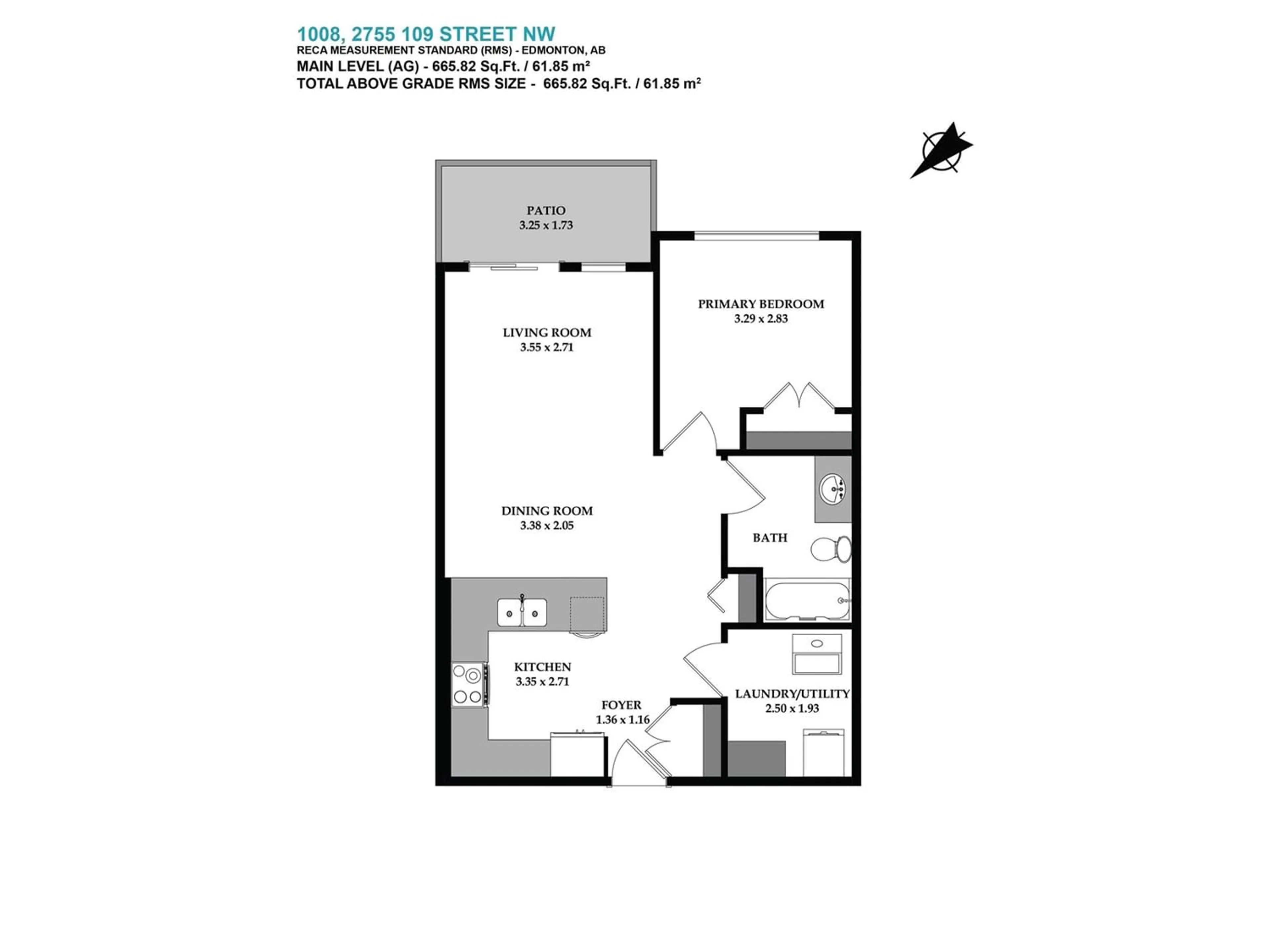 Floor plan for #1008 2755 109 ST NW, Edmonton Alberta T6J5S4