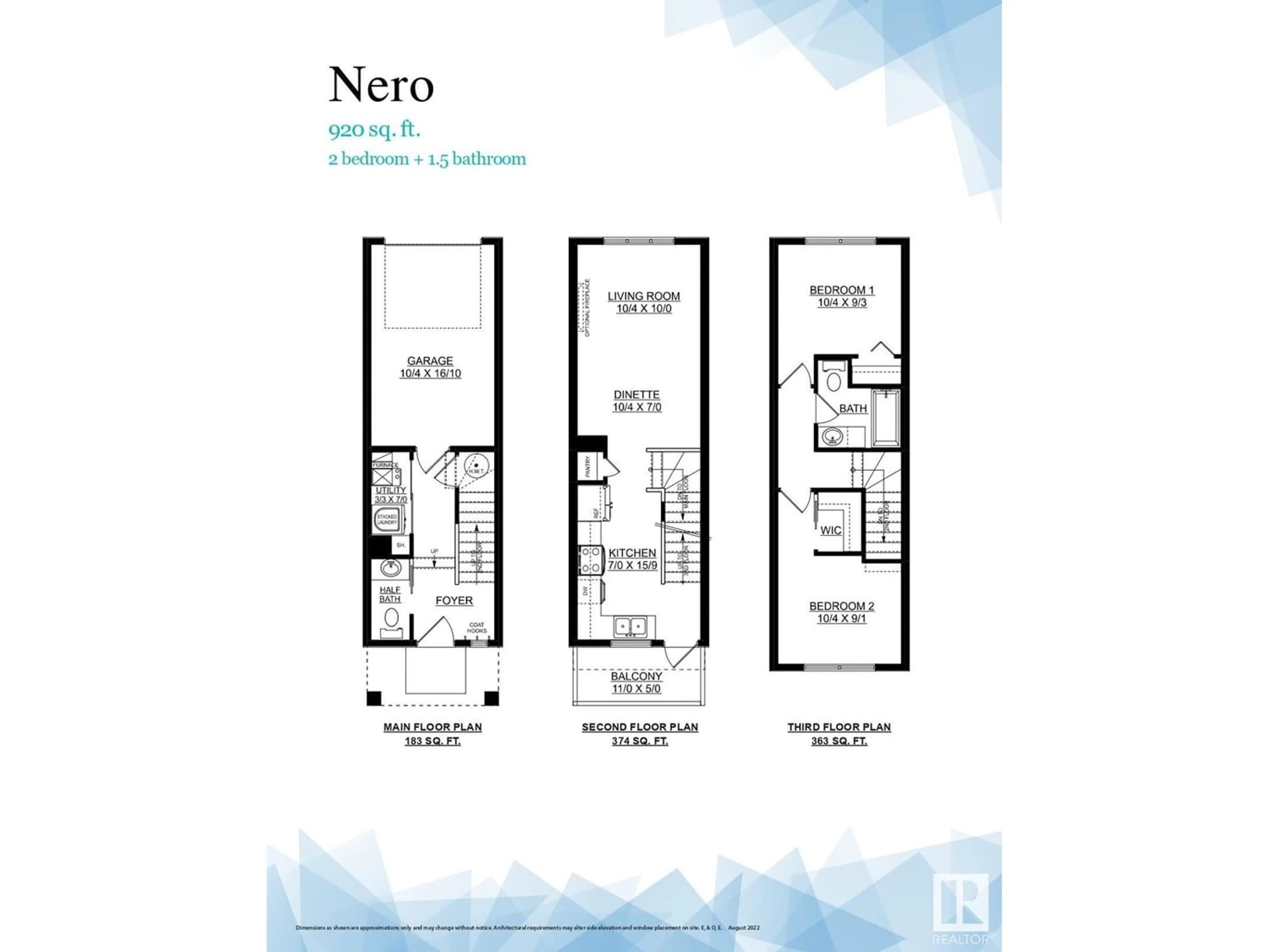 Floor plan for #137 1530 Tamarack BV NW, Edmonton Alberta T6T2E6