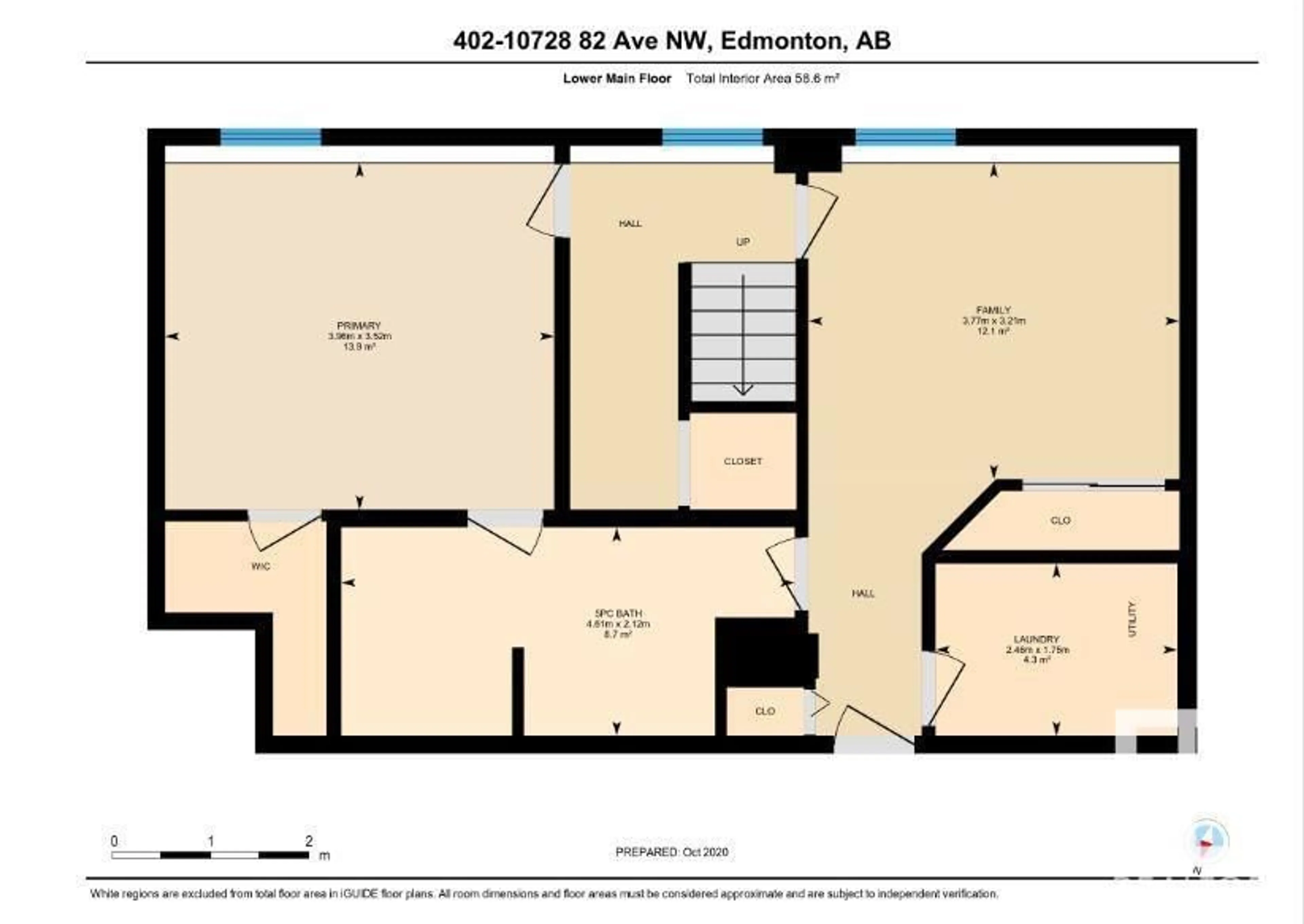 Floor plan for #402 10728 82 AV NW, Edmonton Alberta T6E6P5