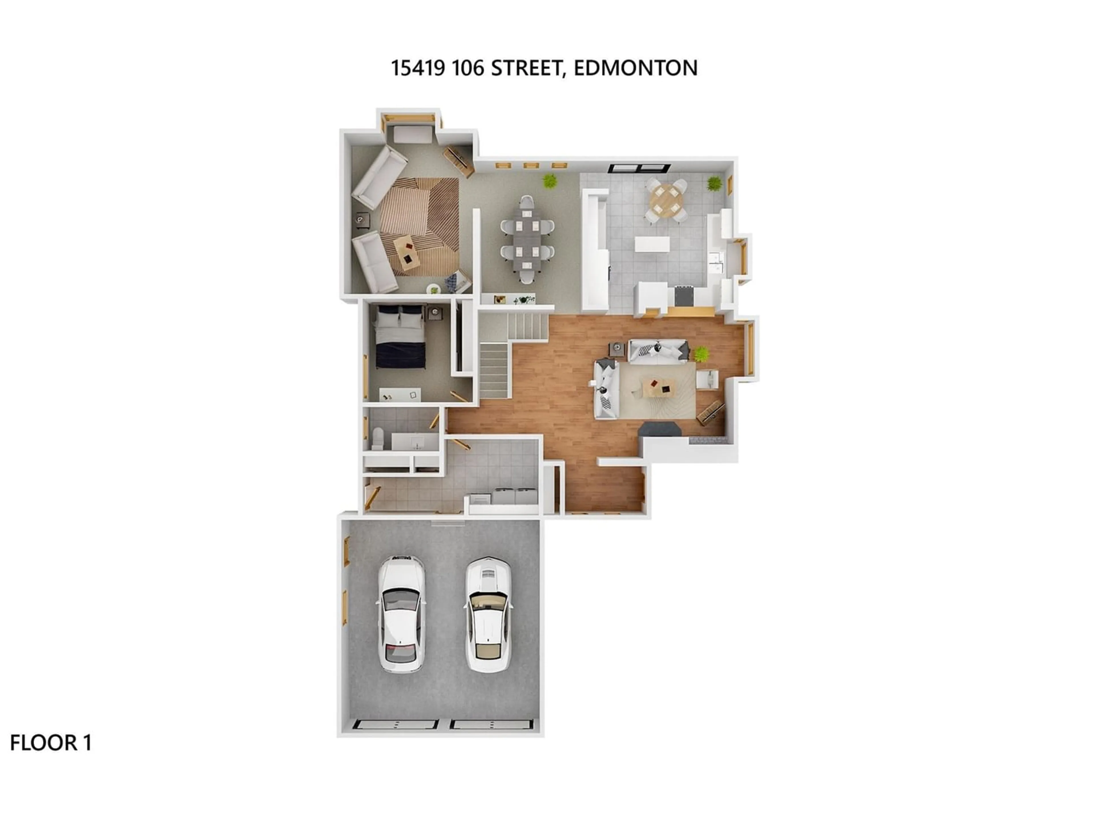 Floor plan for 15419 106 ST NW, Edmonton Alberta T5X5G9