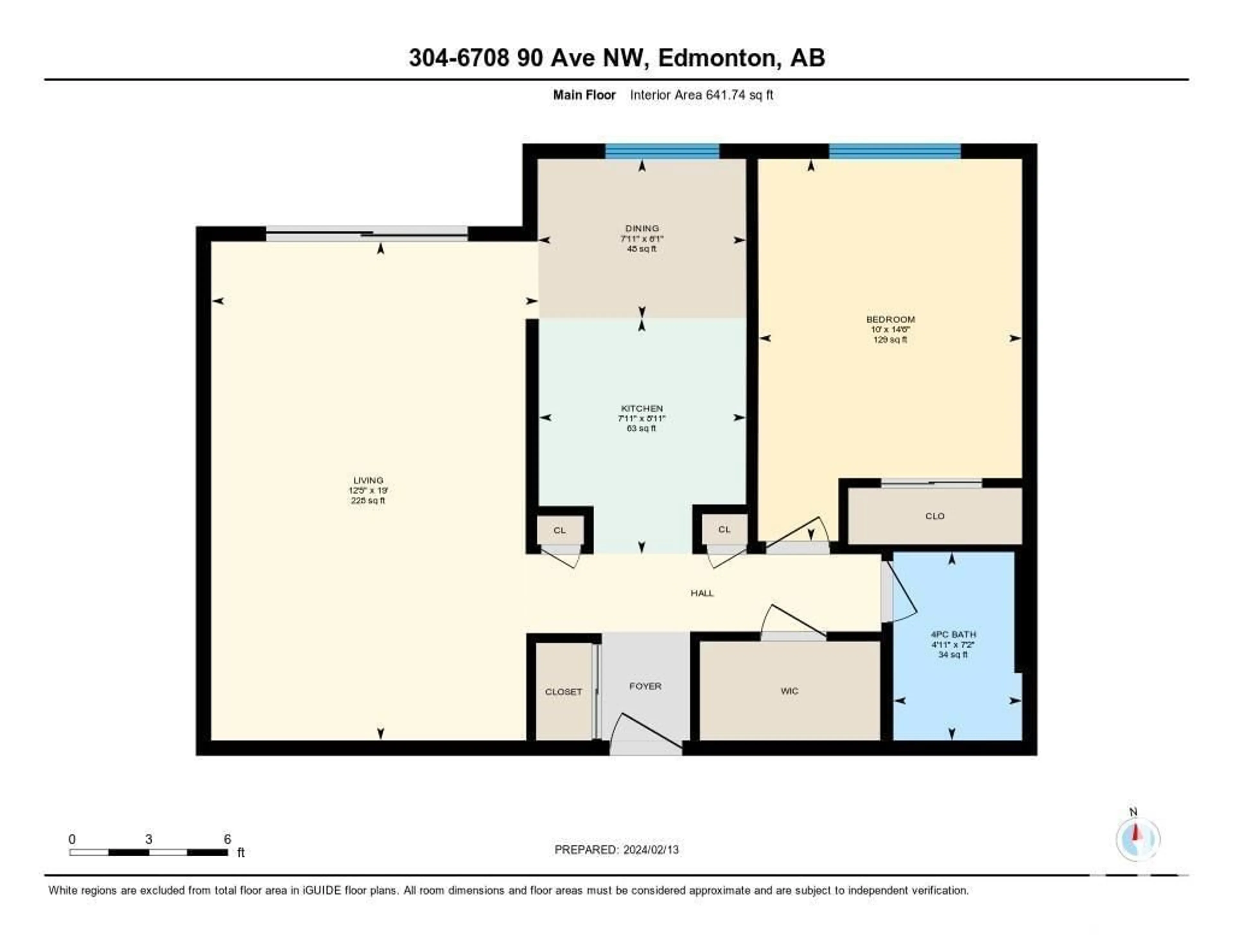 Floor plan for #304 6708 90 AV NW, Edmonton Alberta T6B0P2