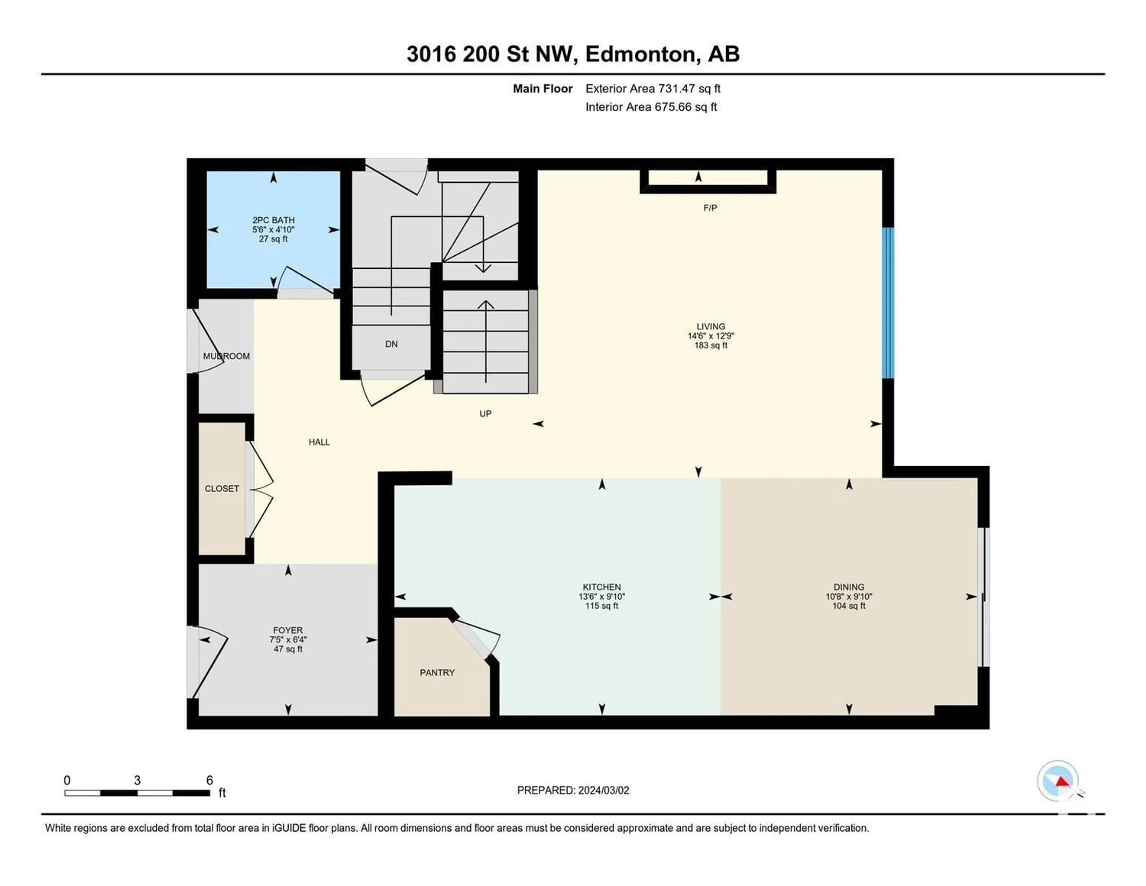 Floor plan for 3016 200 ST NW, Edmonton Alberta T6M1N7