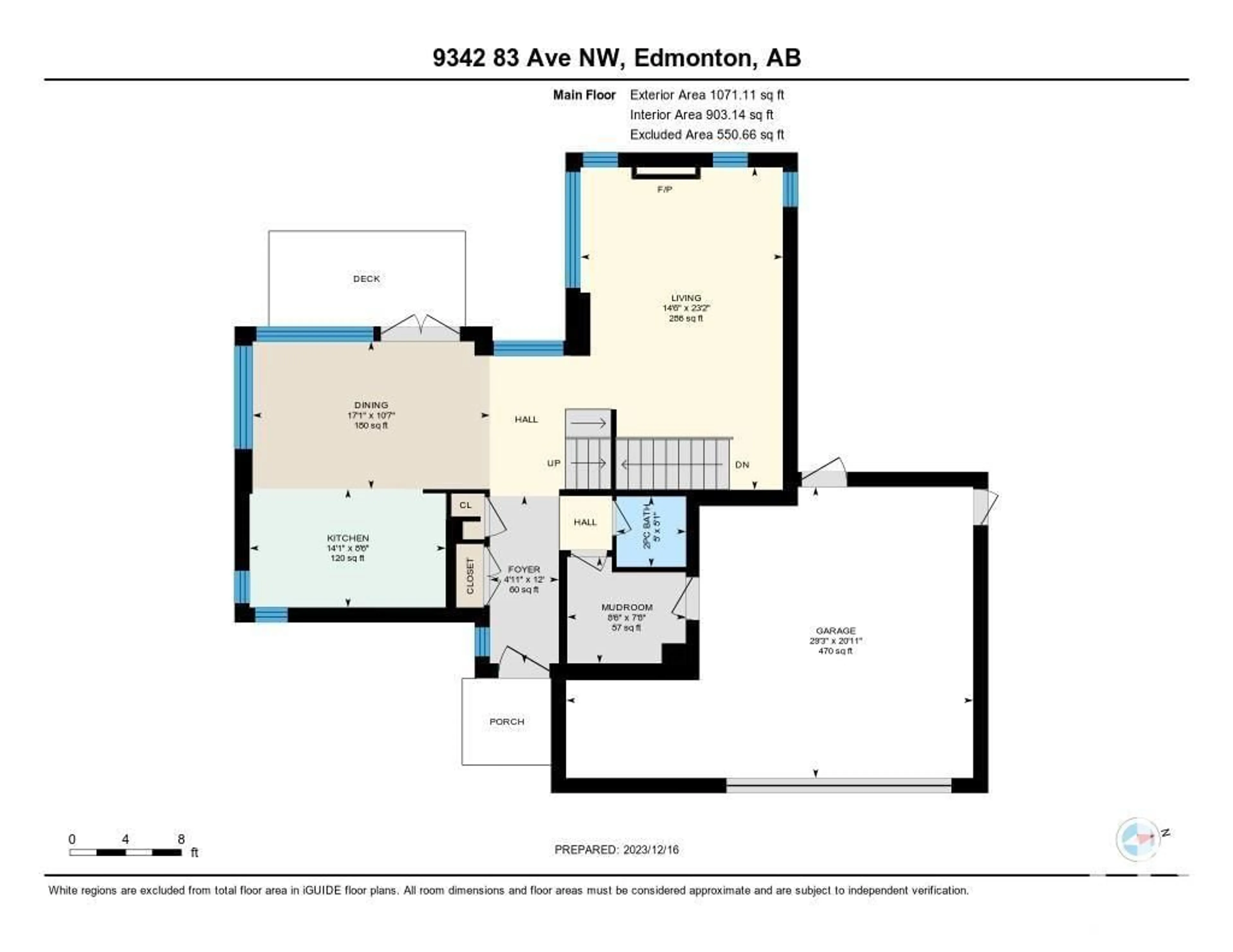 Floor plan for 9342 83 AV NW, Edmonton Alberta T6C1B8