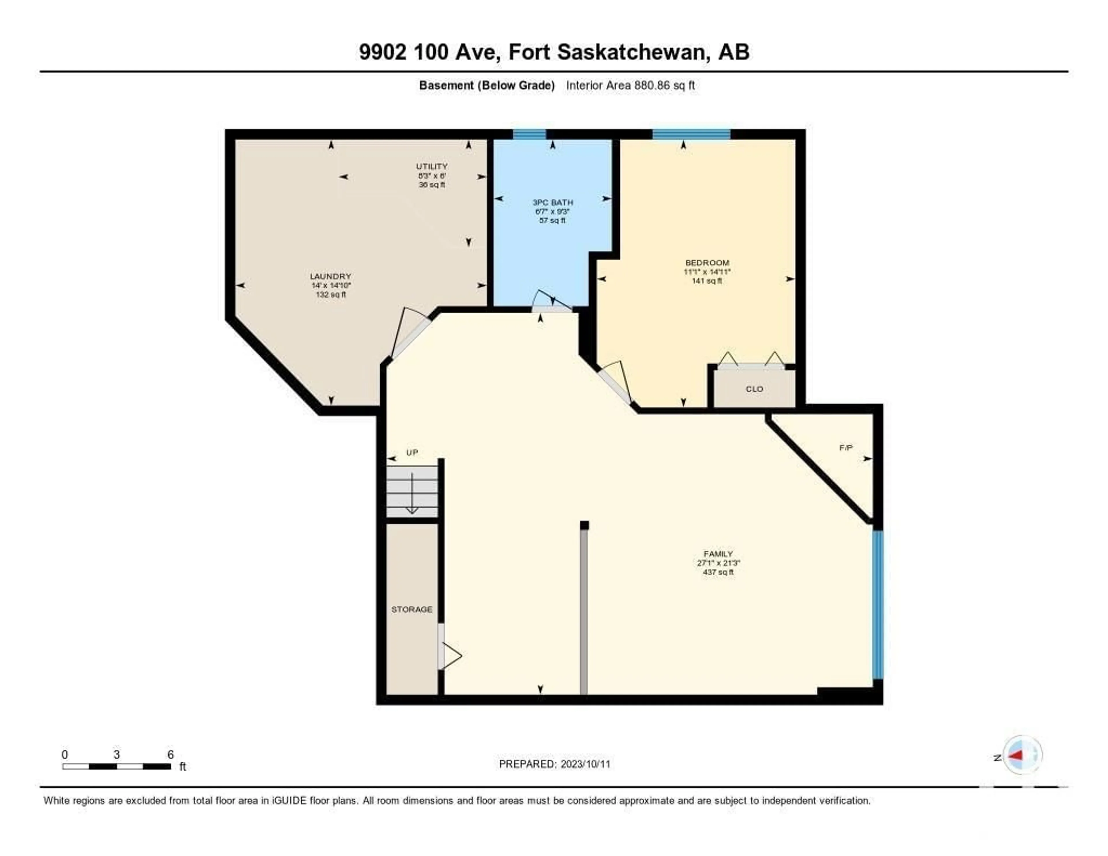 Floor plan for 9902 100 AV, Fort Saskatchewan Alberta T8L4N4