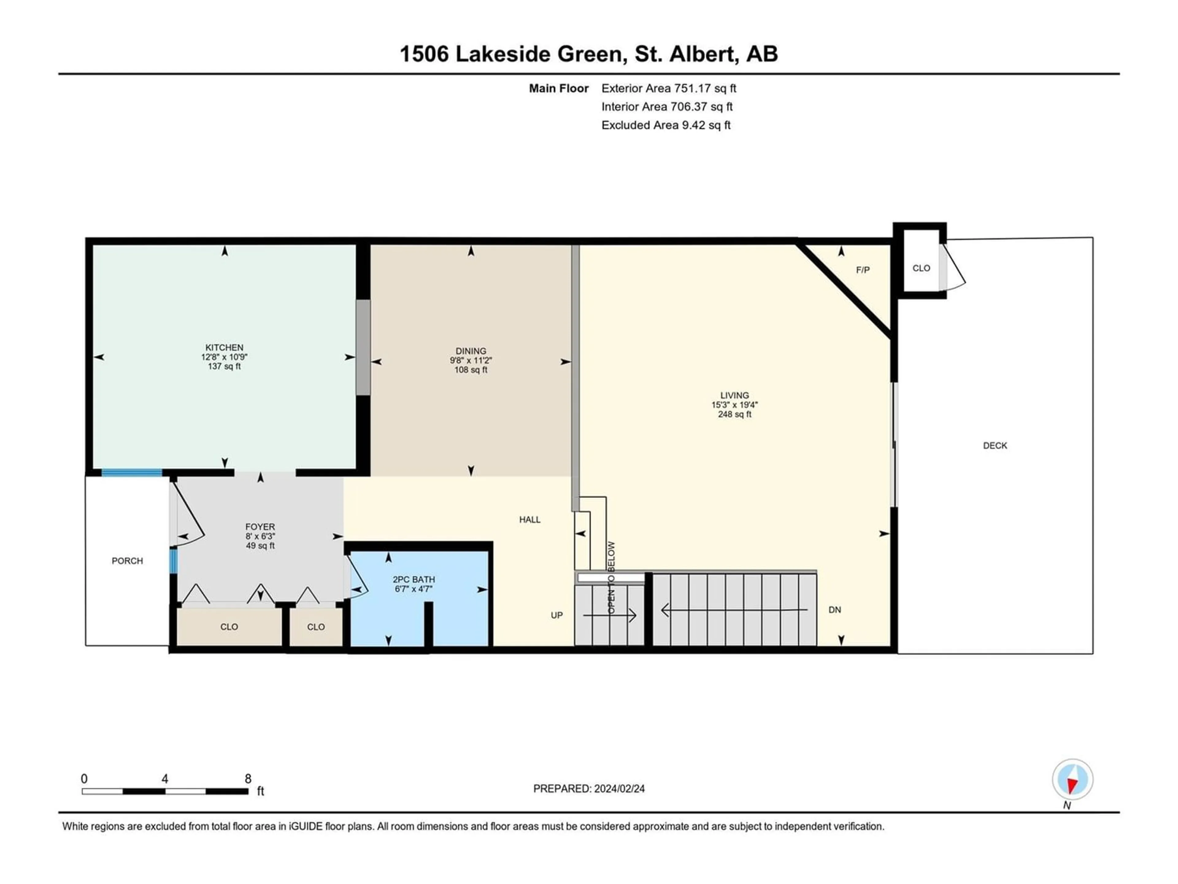 Floor plan for 1506 LAKESIDE GR, St. Albert Alberta T8N3T3