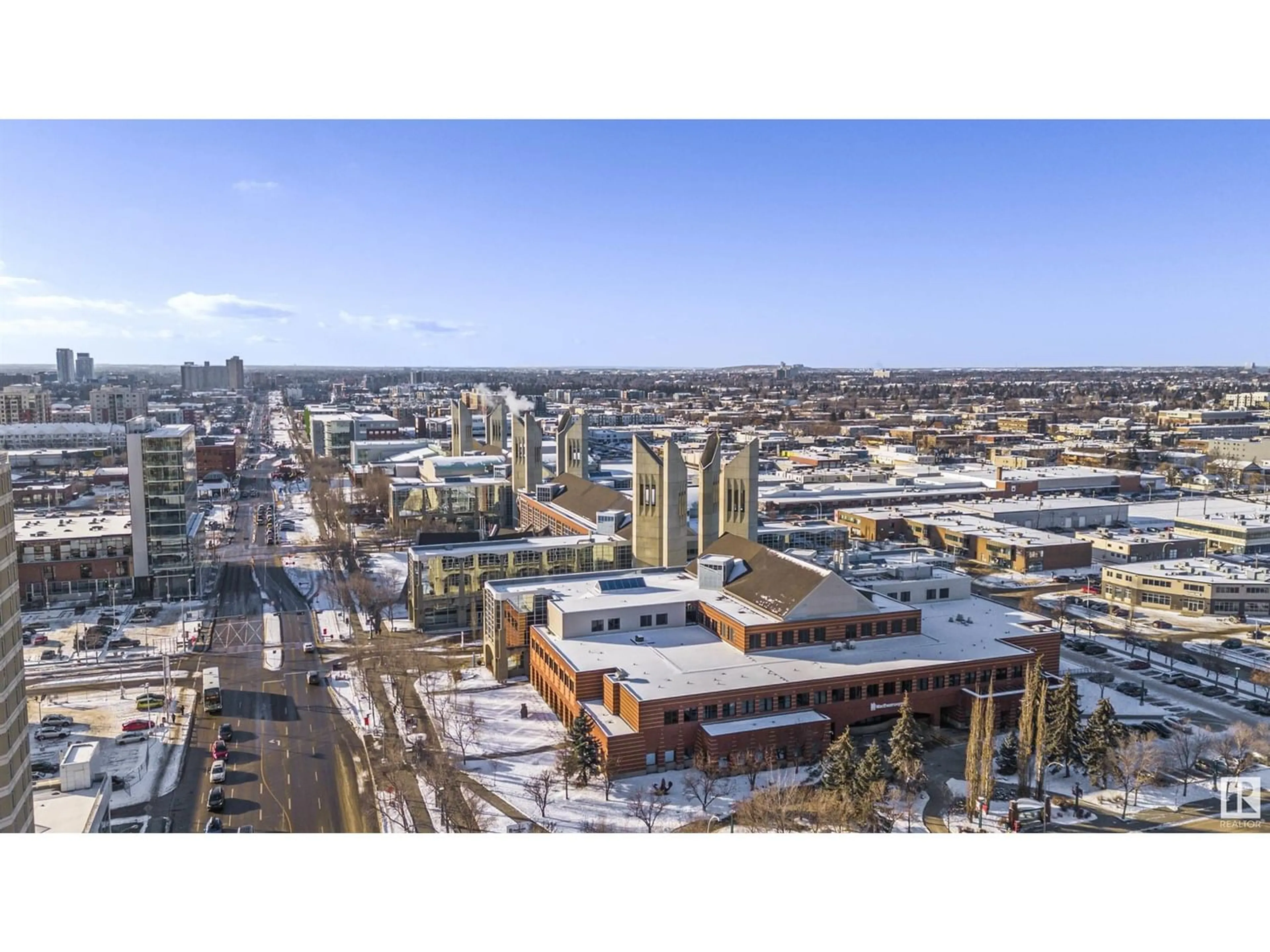 A pic from exterior of the house or condo, the view of city buildings for #3002 10238 103 ST NW, Edmonton Alberta T5J0Y8