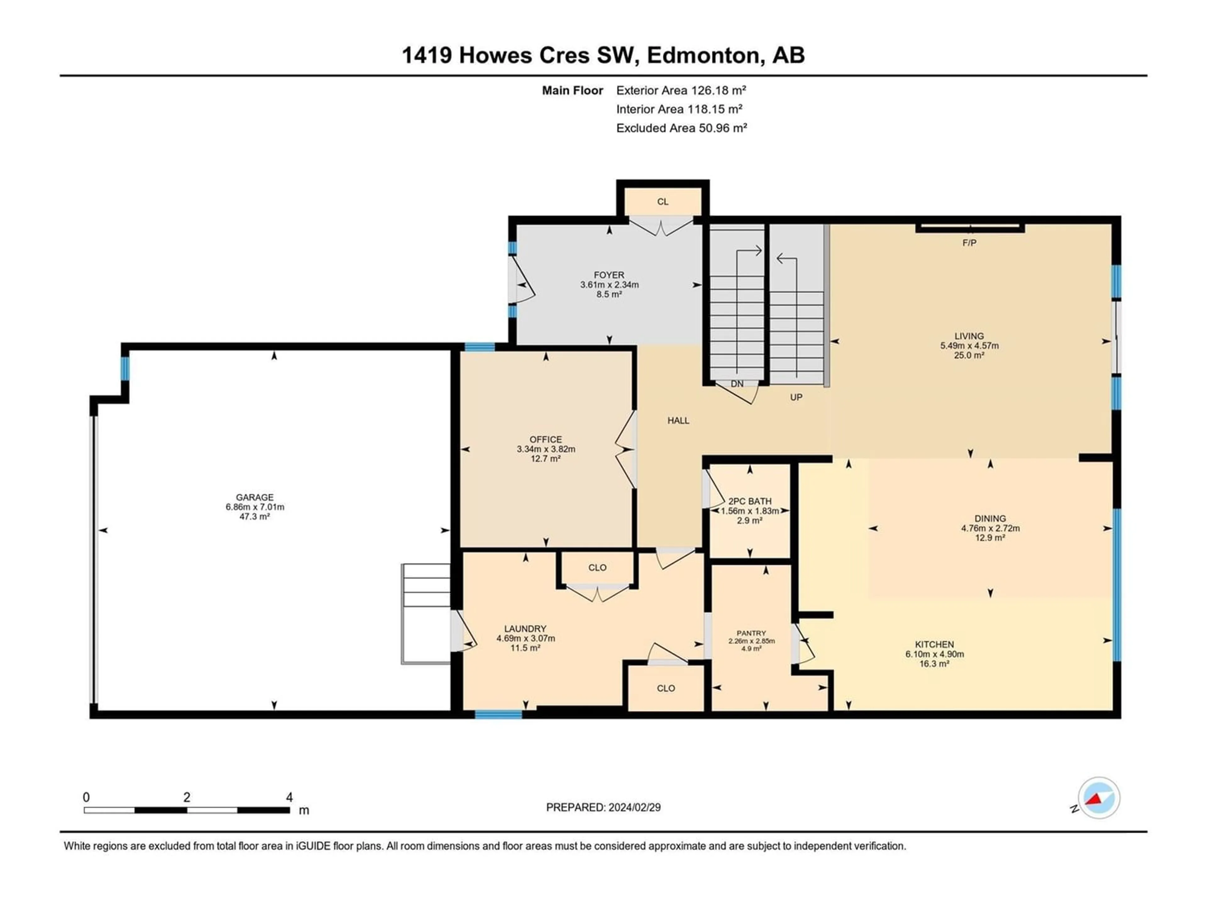Floor plan for 1419 Howes CR SW, Edmonton Alberta T6W4G5