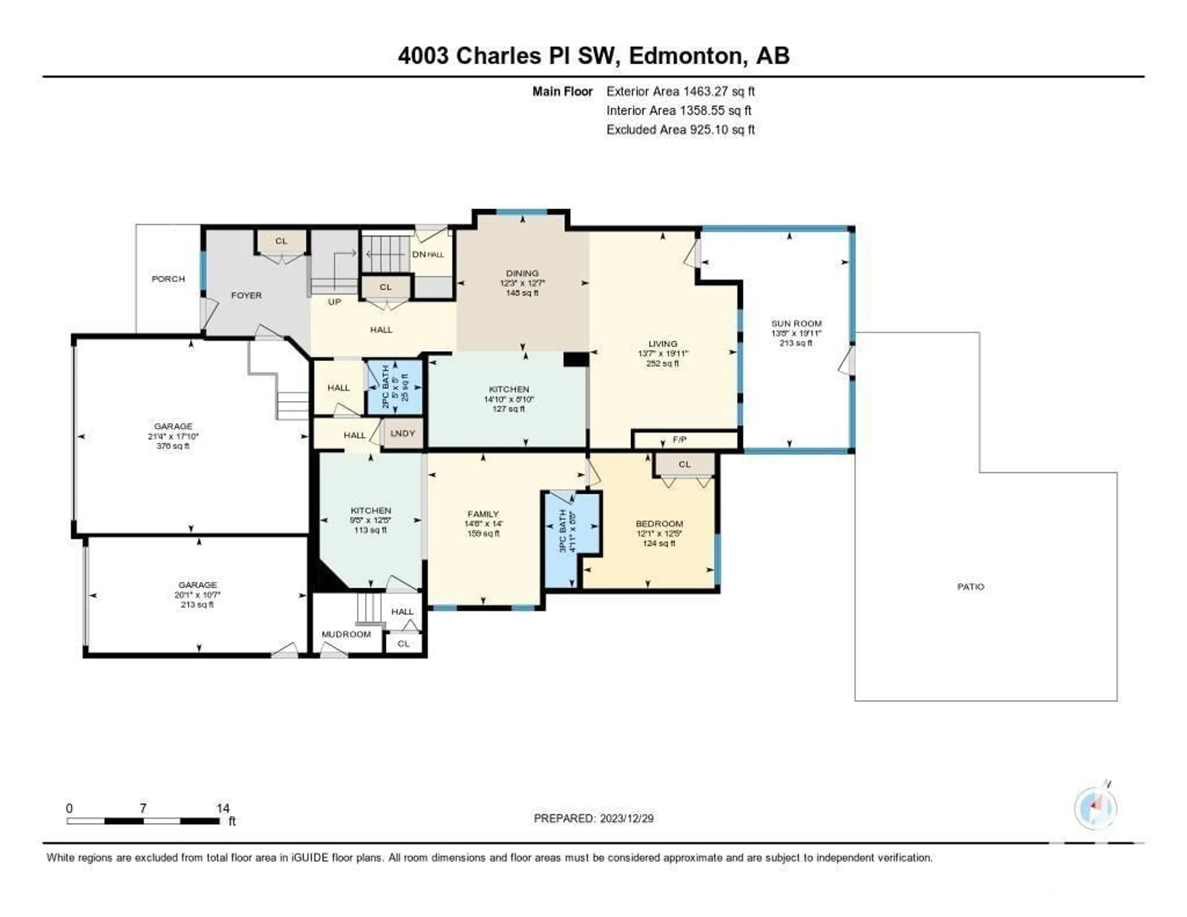 Floor plan for 4003 CHARLES PL SW, Edmonton Alberta T6W0Z3