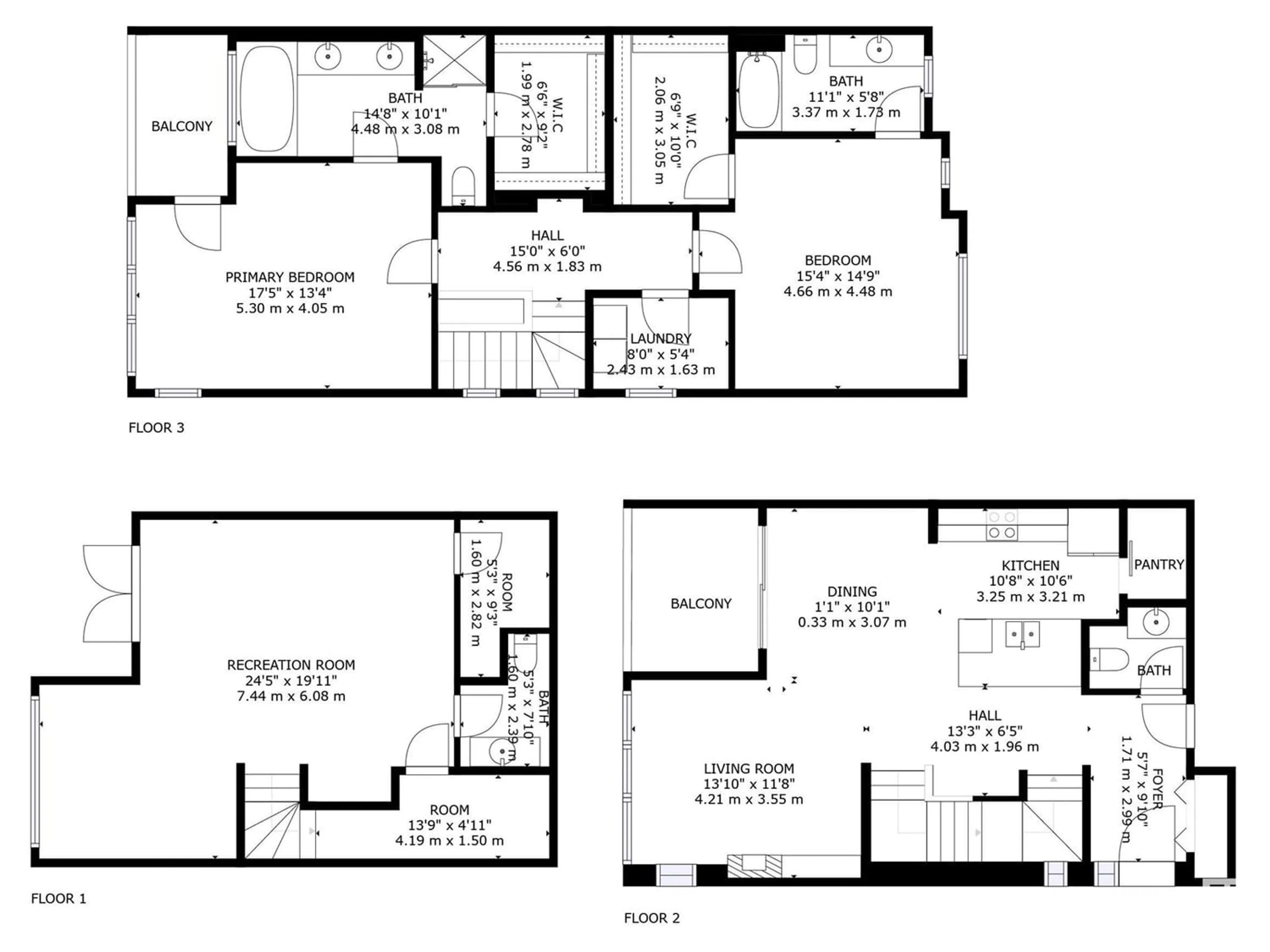 Floor plan for 1661 JAMES MOWATT TR SW, Edmonton Alberta T6W0J7