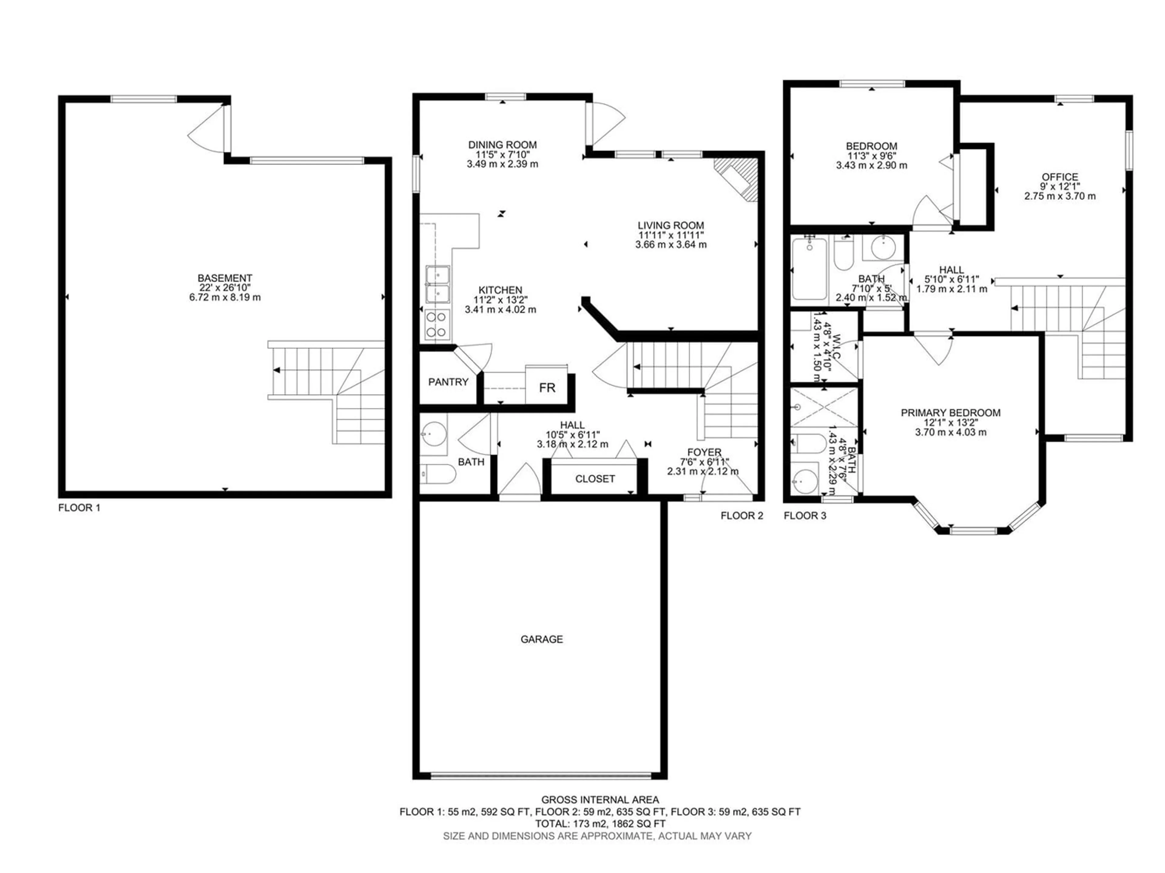 Floor plan for 11817 173A AV NW, Edmonton Alberta T6X6G2