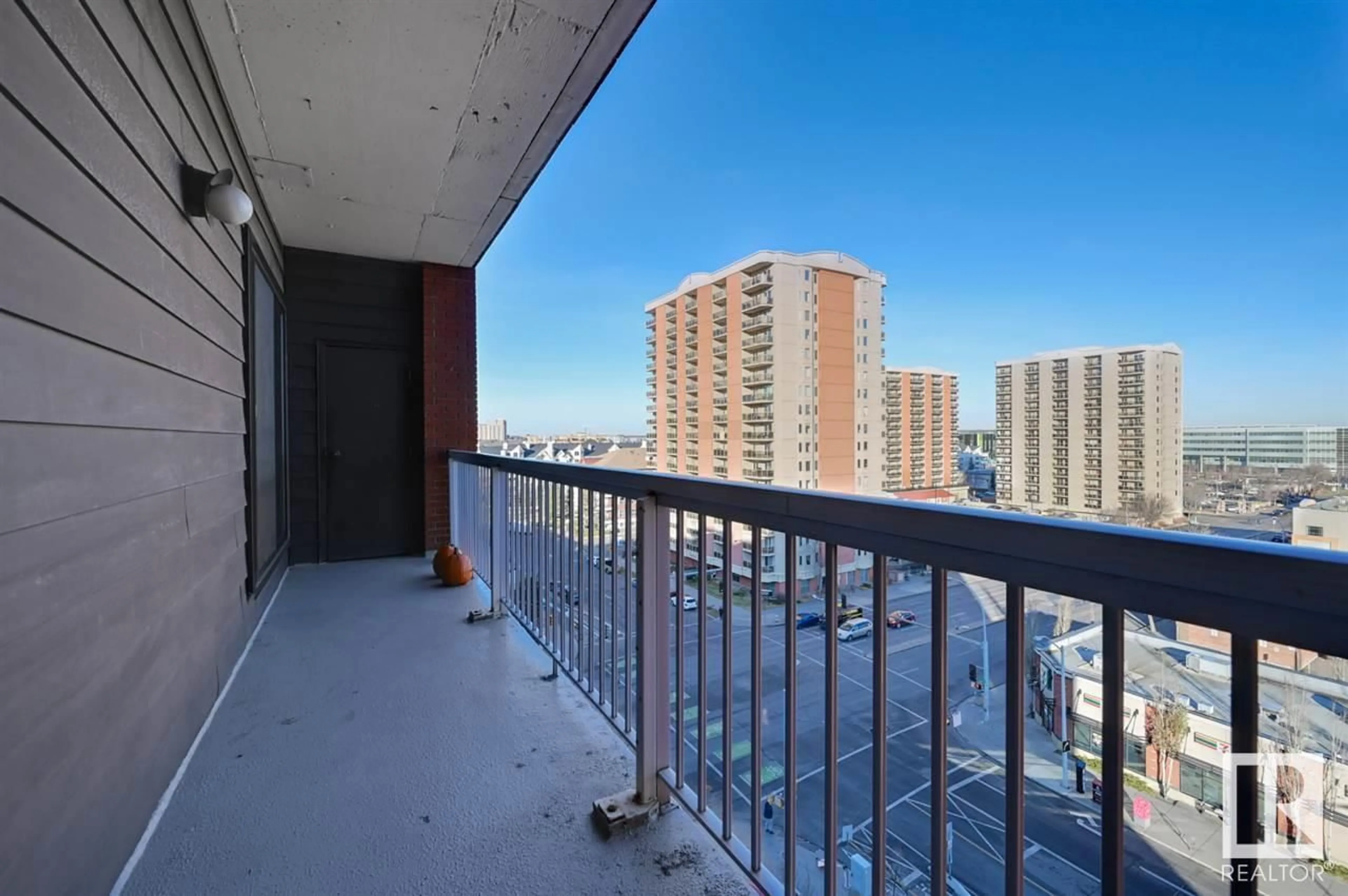 Balcony in the apartment for #802 10175 109 ST NW, Edmonton Alberta T5J3P2