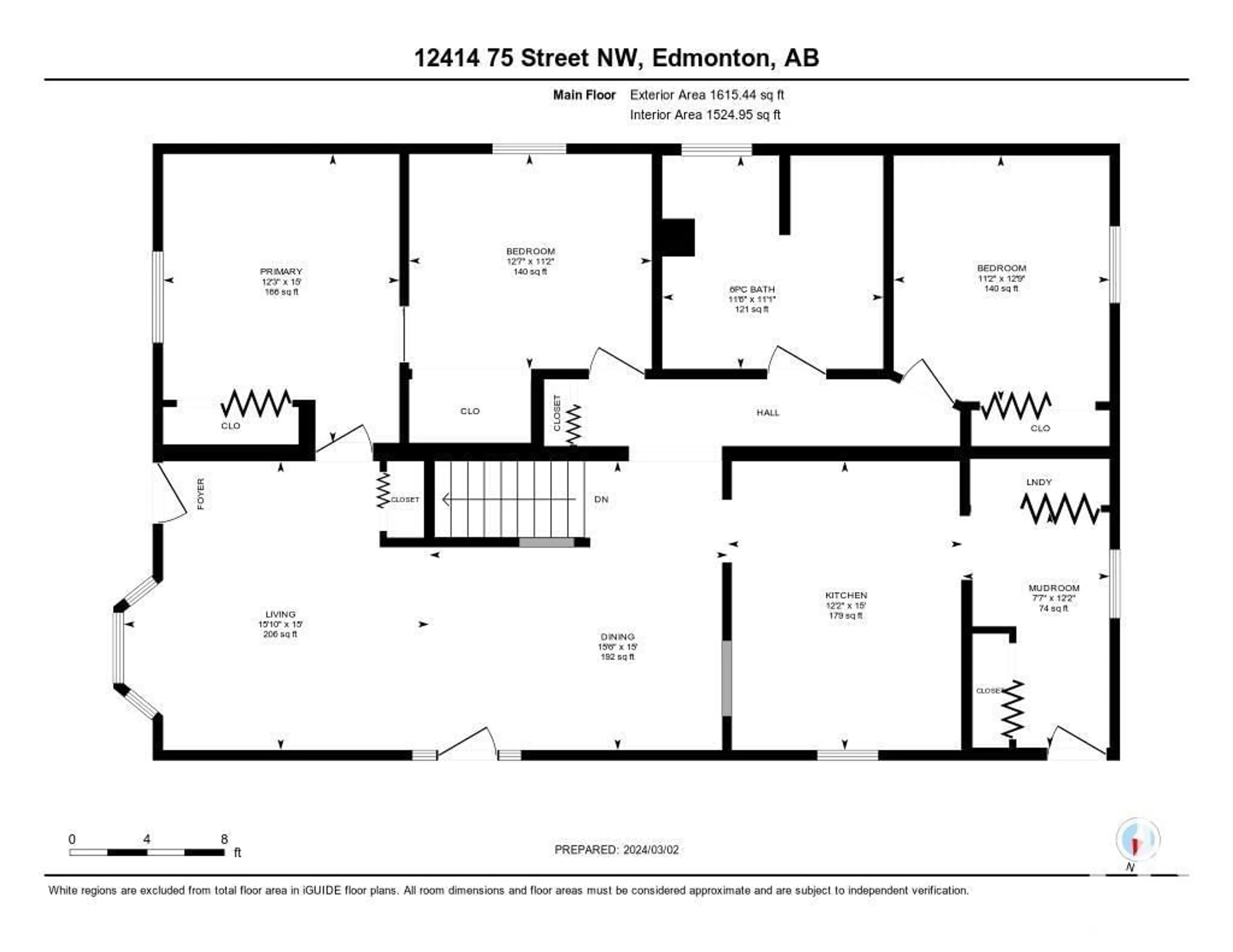 Floor plan for 12414 75 ST NW, Edmonton Alberta T5B2C2