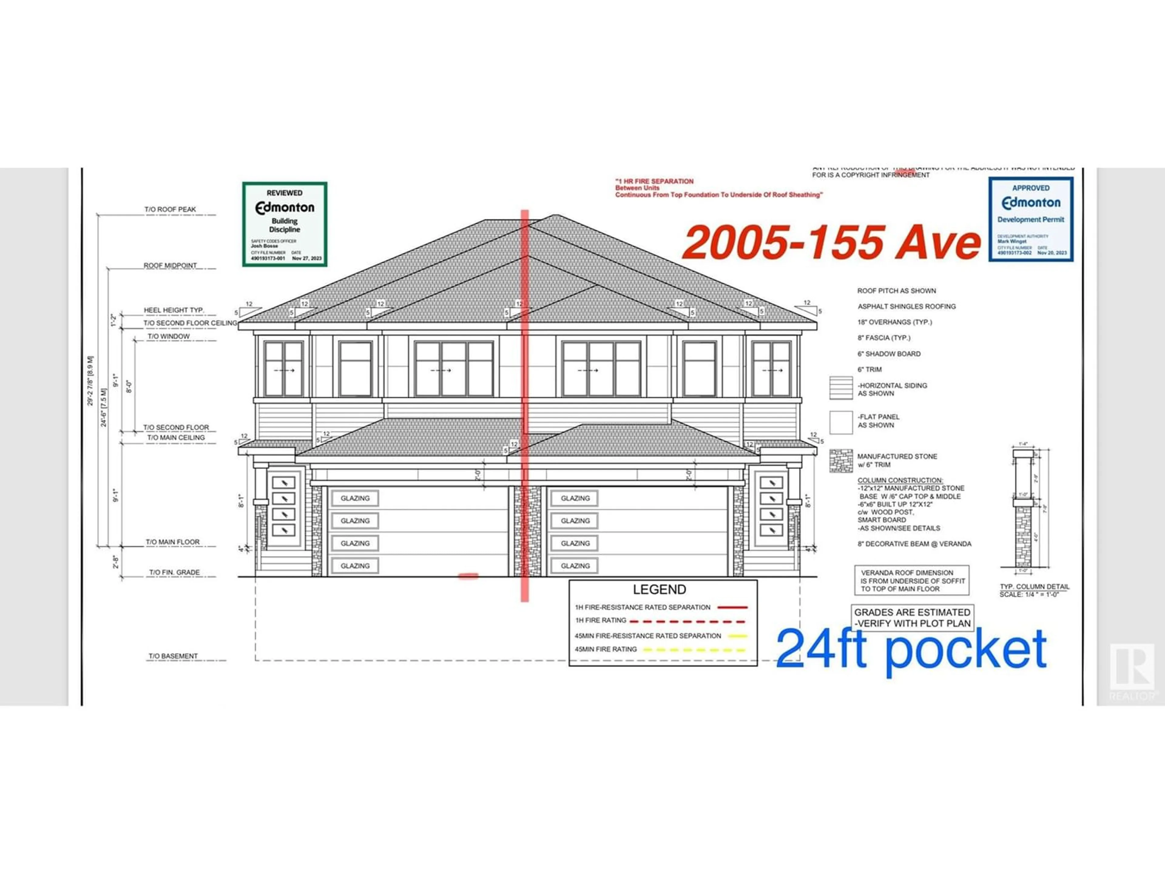 Floor plan for 2005 155 AV NW NW, Edmonton Alberta T5Y2R7