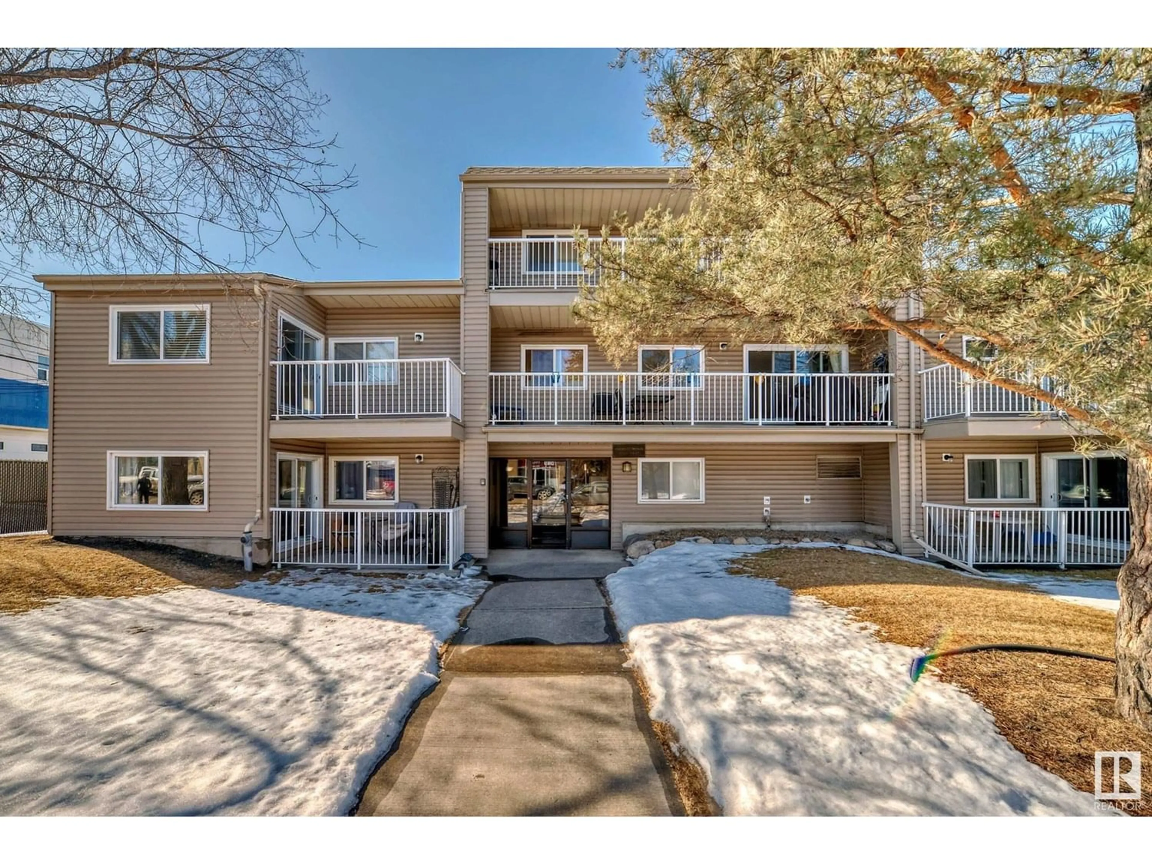 A pic from exterior of the house or condo for #104 10124 159 ST NW, Edmonton Alberta T5P3A1