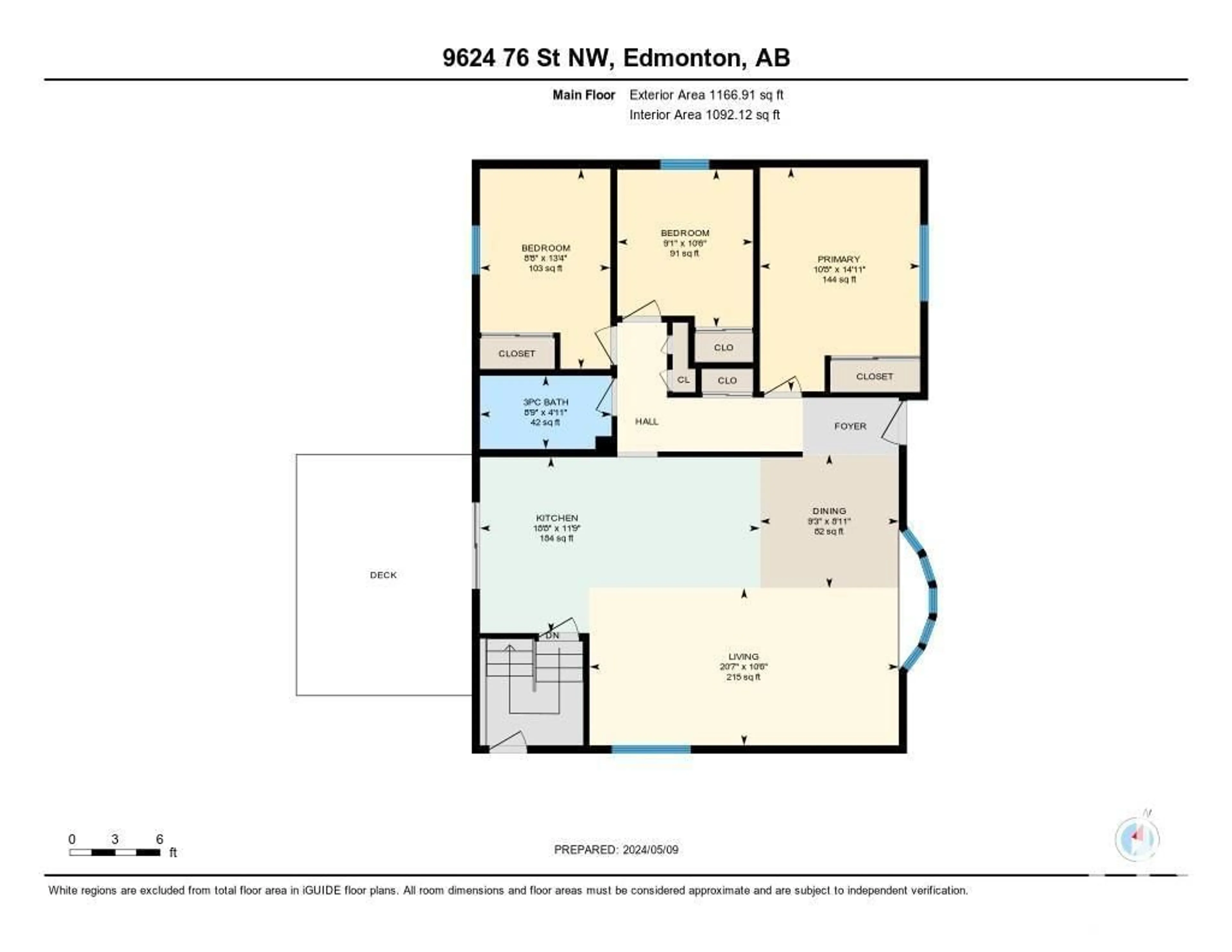 Floor plan for 9624 76 ST NW, Edmonton Alberta T6C2K9