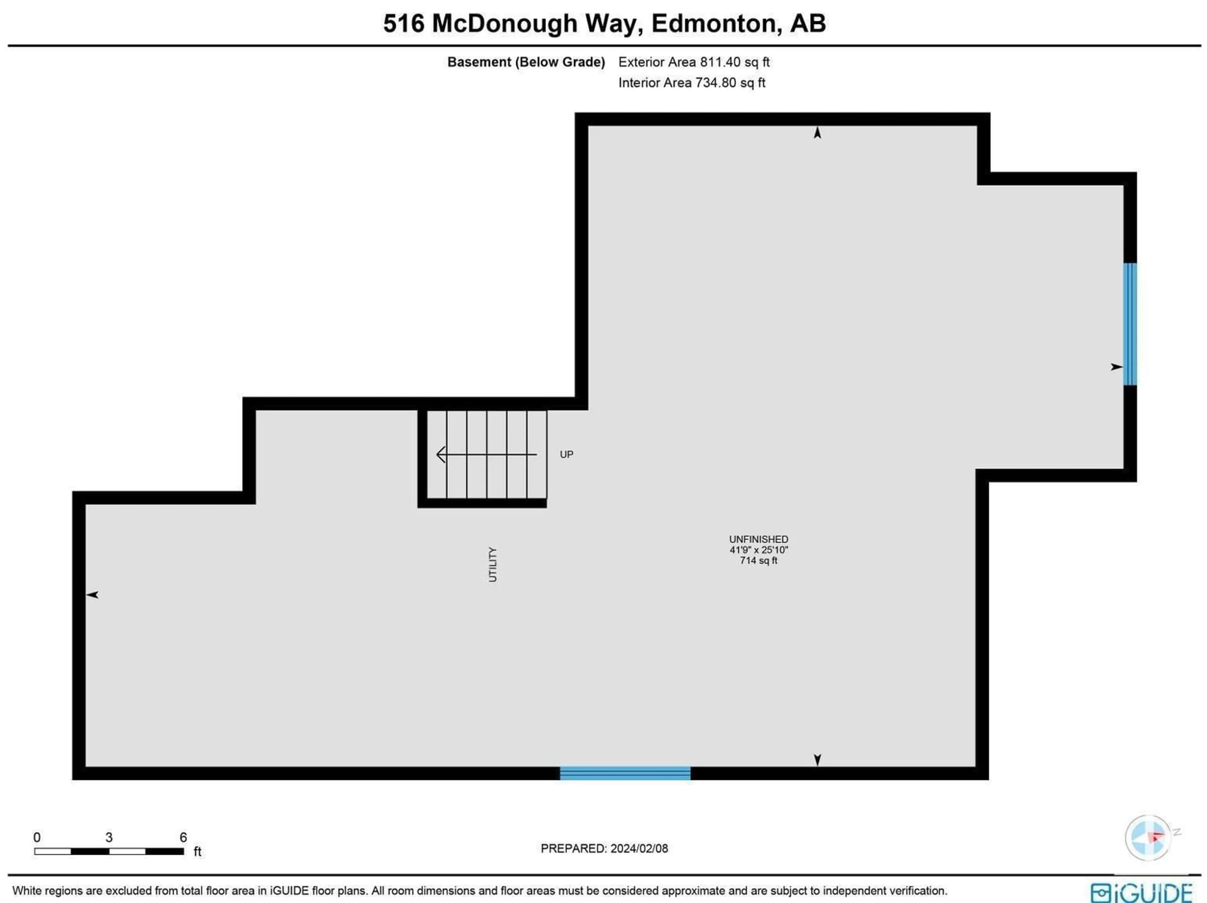 Floor plan for 516 MCDONOUGH WY NW, Edmonton Alberta T5Y0P1