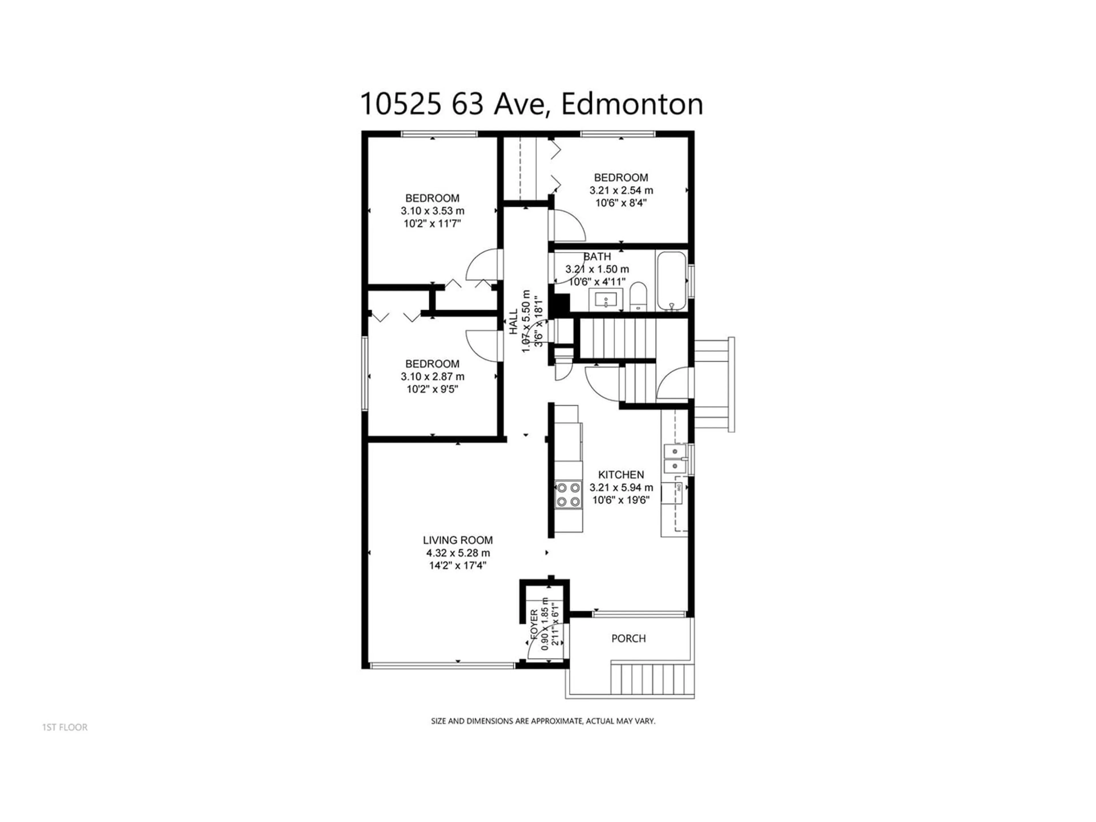 Floor plan for 10525 63 AV NW, Edmonton Alberta T6H1P5