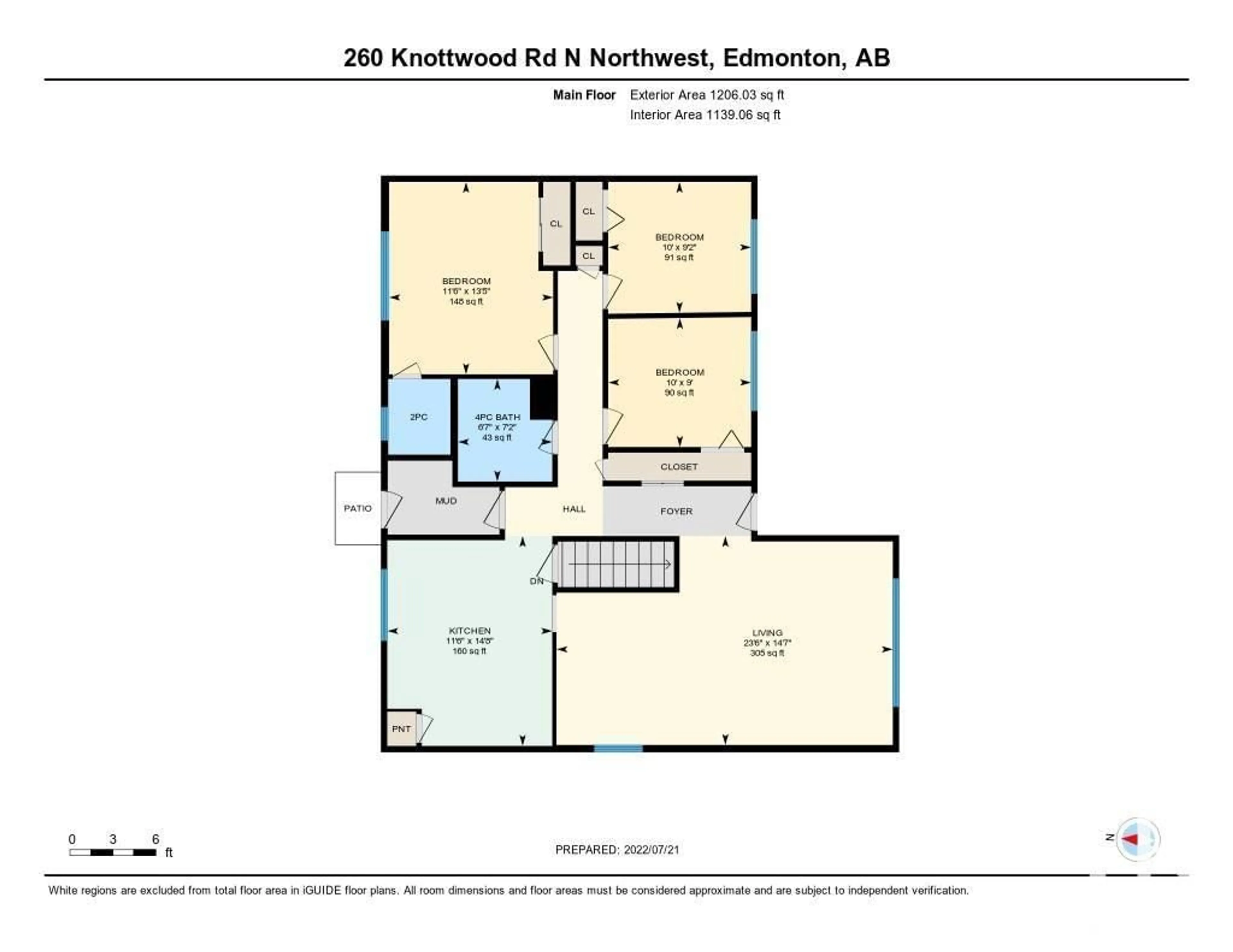 Floor plan for 260 KNOTTWOOD RD NW, Edmonton Alberta T6K1Y4