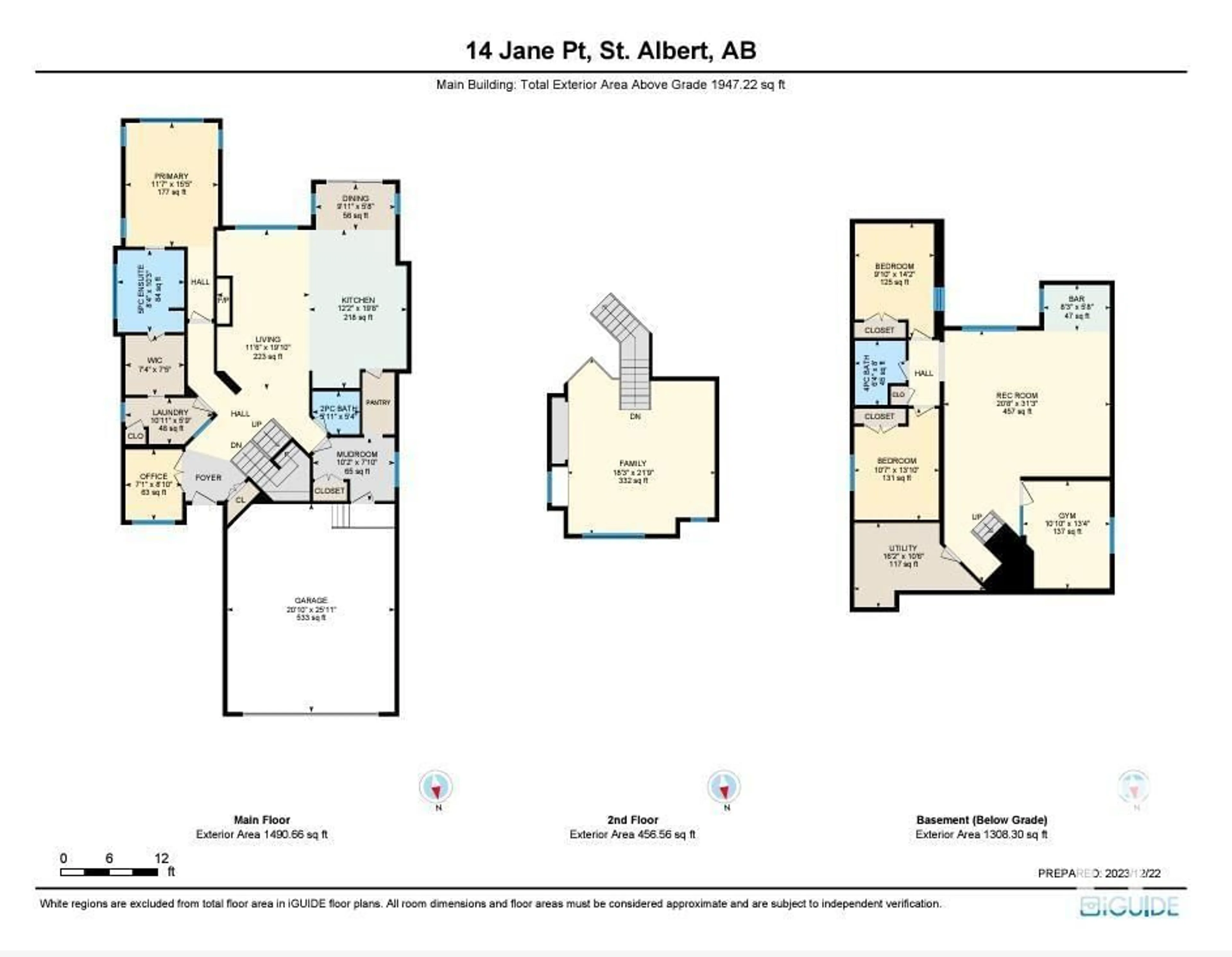 Floor plan for 14 Jane PT, St. Albert Alberta T8N7V3