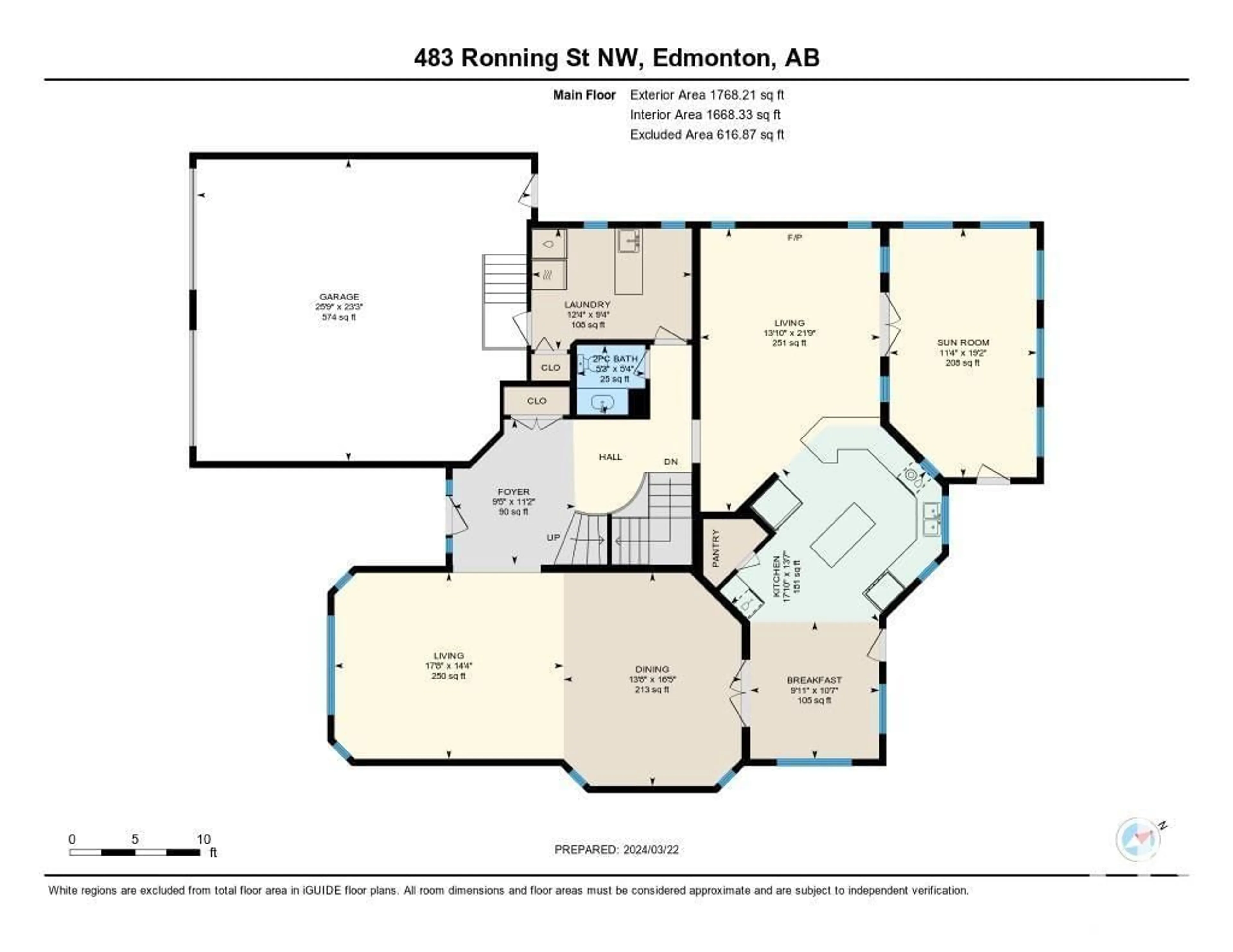 Floor plan for 483 RONNING ST NW, Edmonton Alberta T6R1B6