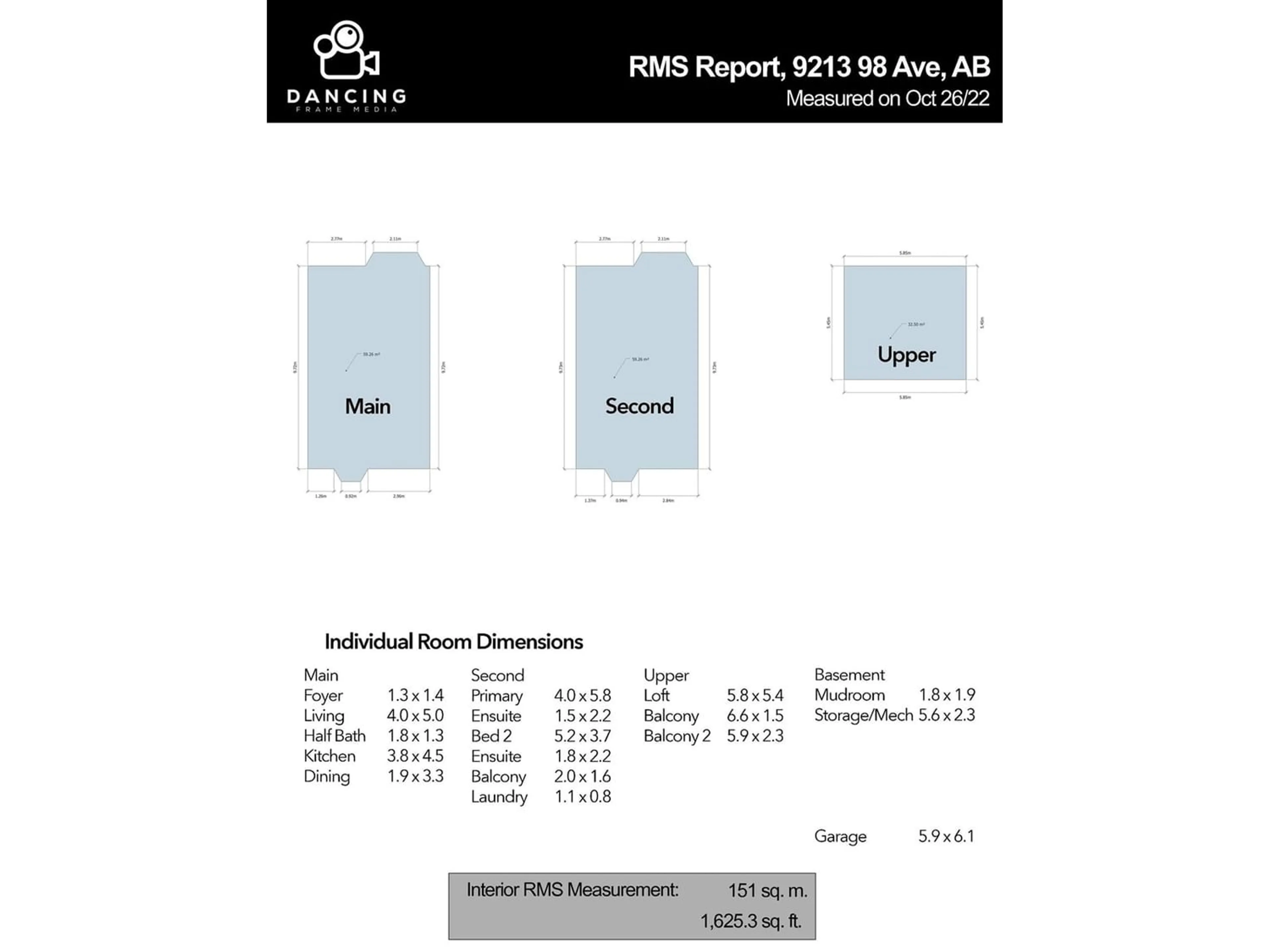 Floor plan for 9213 98 AV NW, Edmonton Alberta T6C2C5