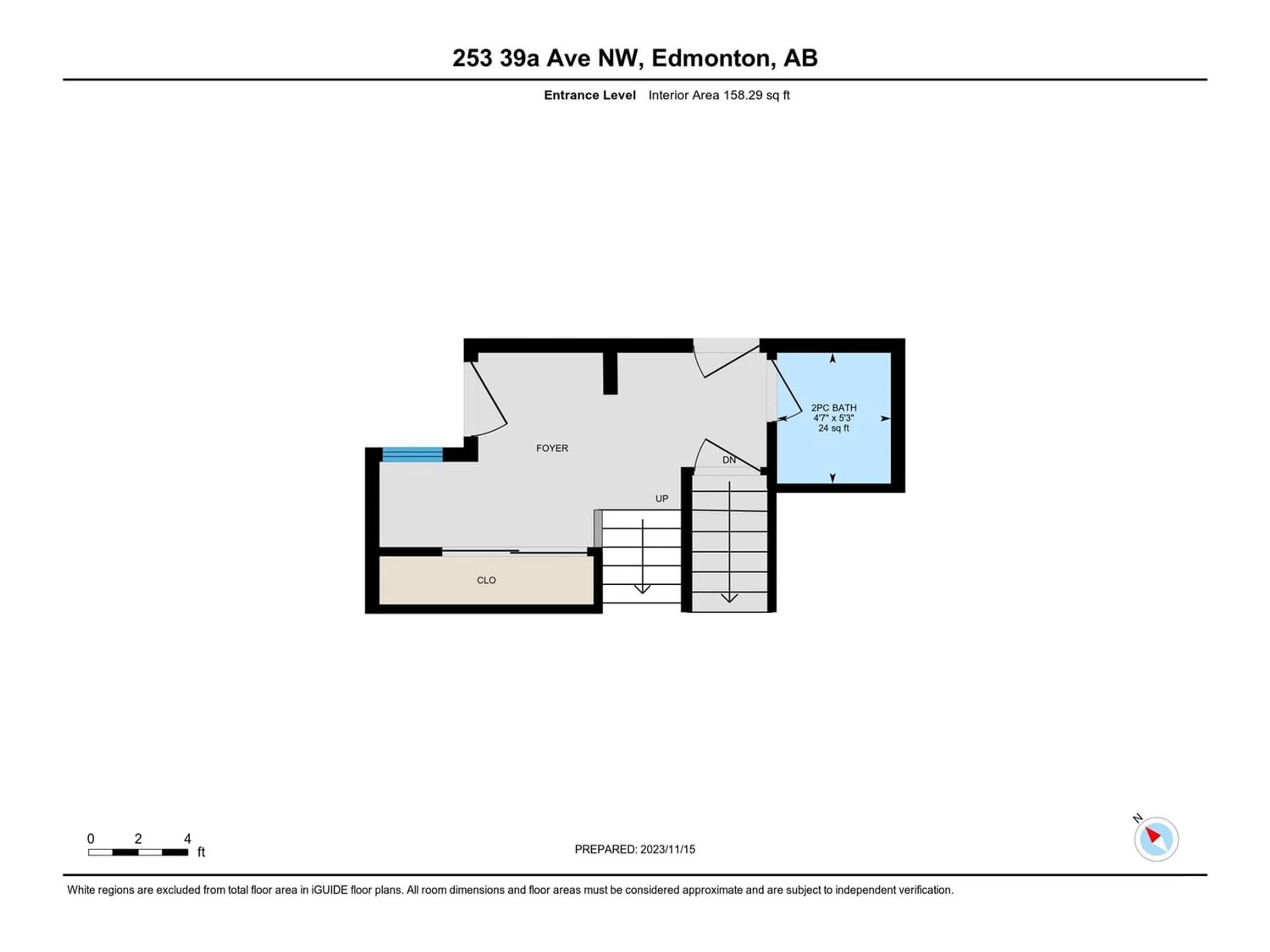 Floor plan for 253 39A AV NW, Edmonton Alberta T6T2K3