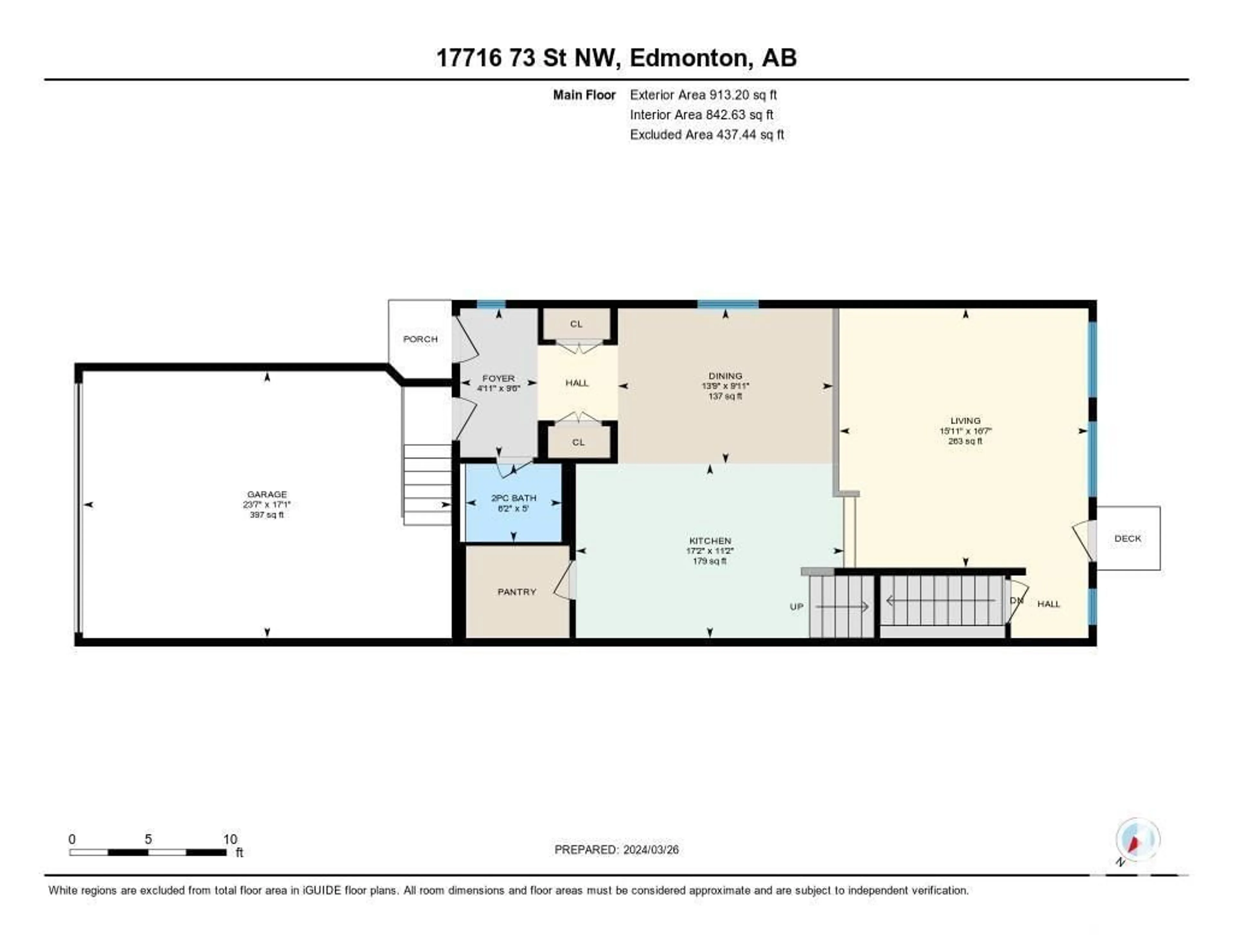 Floor plan for 17716 73 ST NW, Edmonton Alberta T5Z0V8