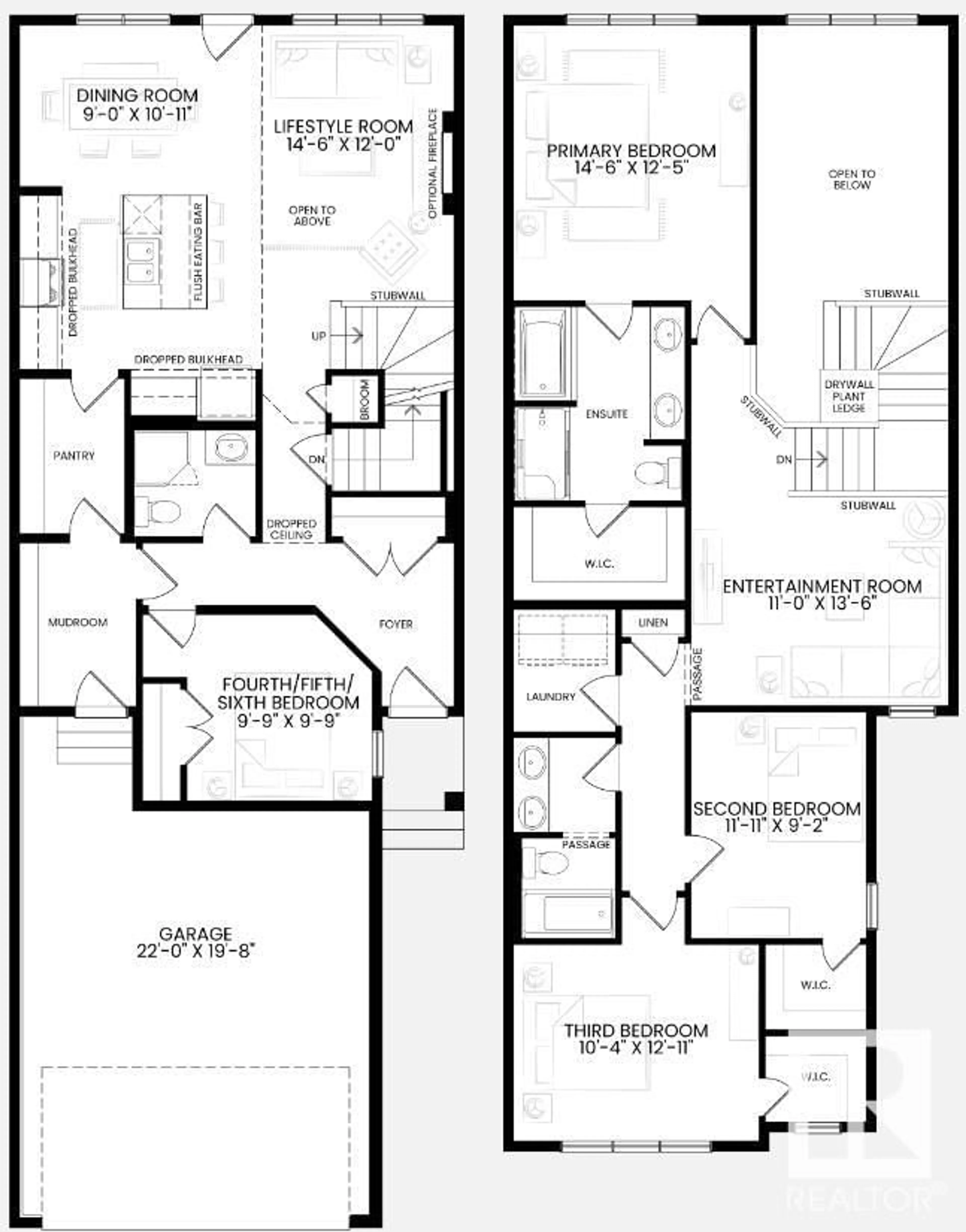 Floor plan for 3207 9 ST NW, Edmonton Alberta T6T2V6
