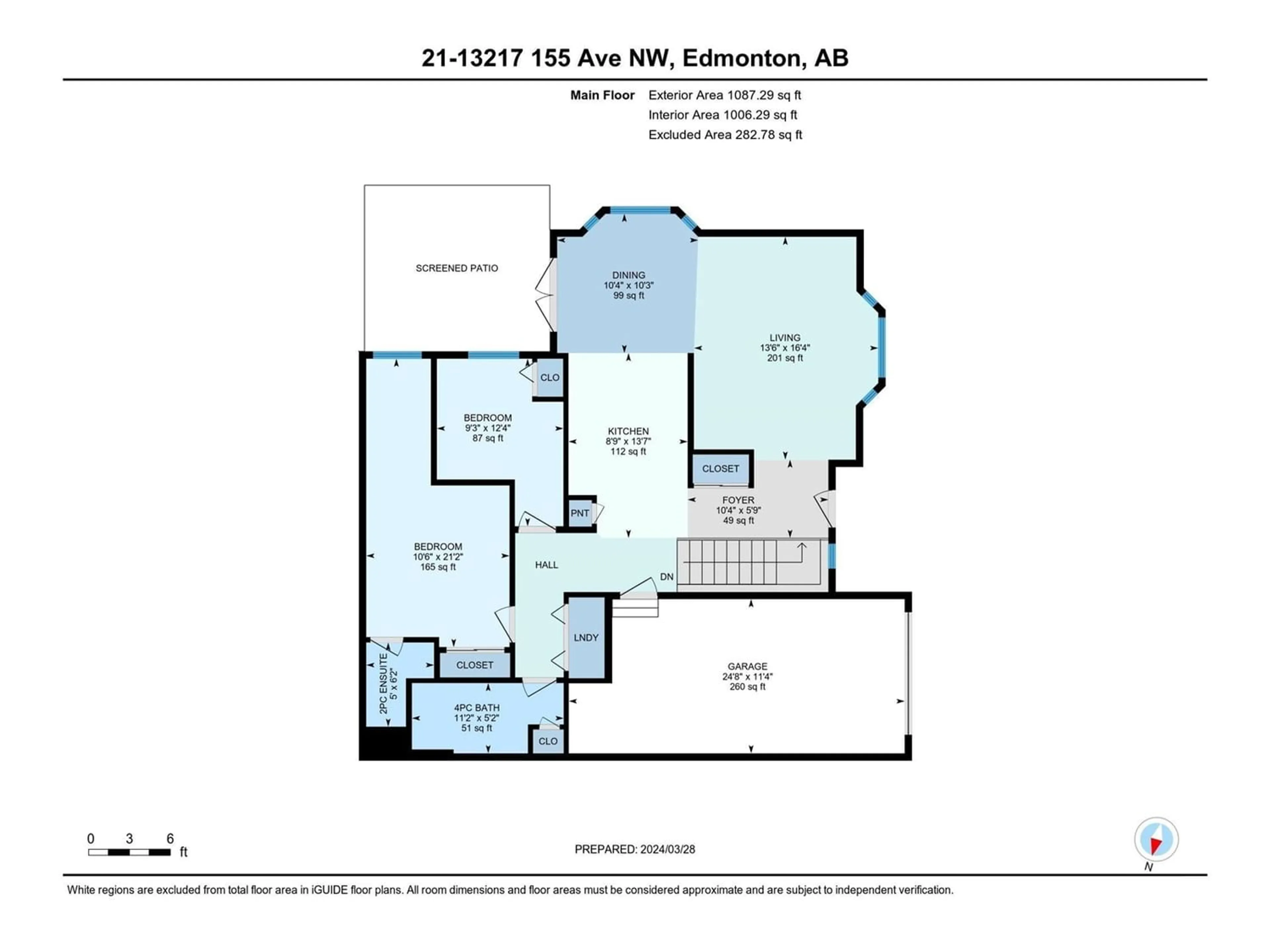 Floor plan for #21 13217 155 AV NW, Edmonton Alberta T6V1E6
