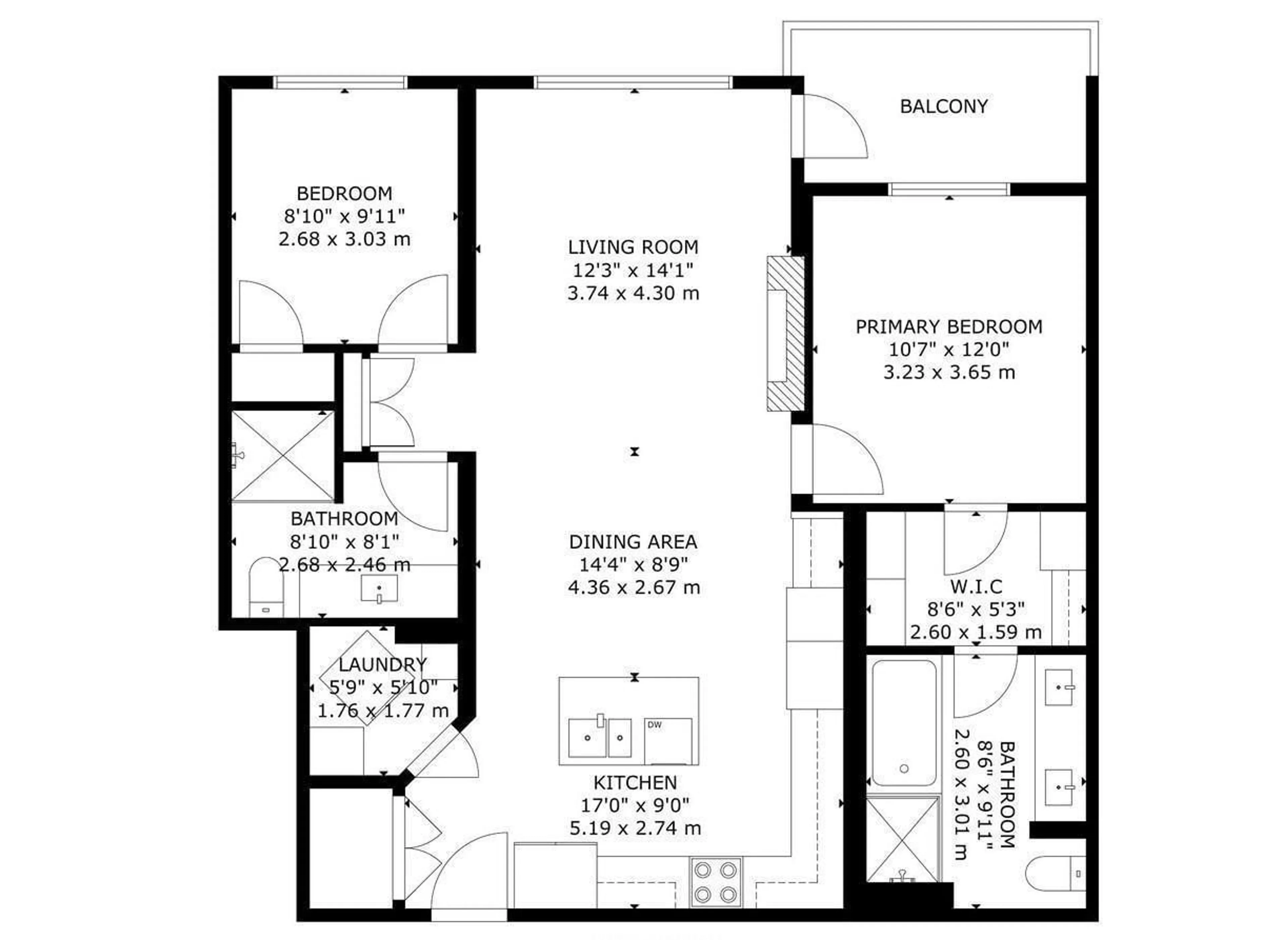 Floor plan for #712 200 BELLEROSE DR, St. Albert Alberta T8N7P7