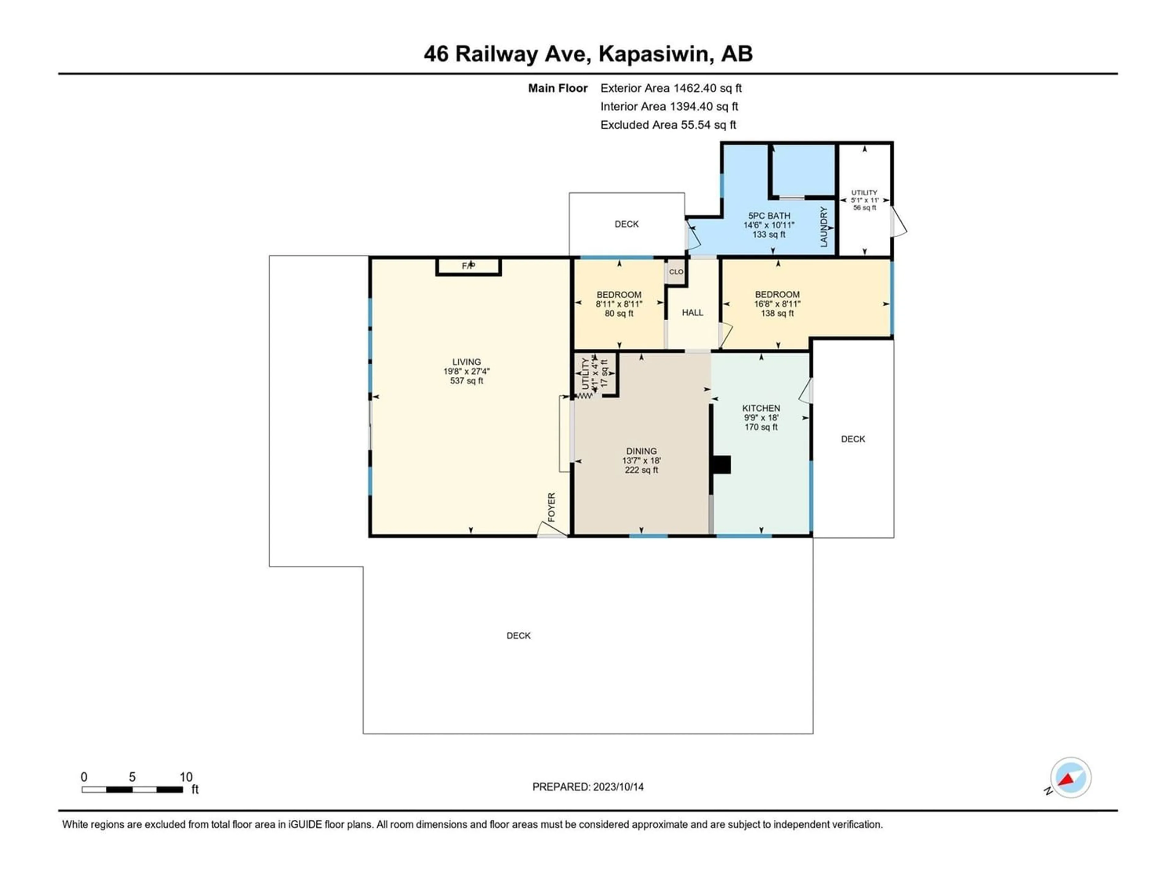 Floor plan for 46 Railway AV, Rural Parkland County Alberta T0E2K0