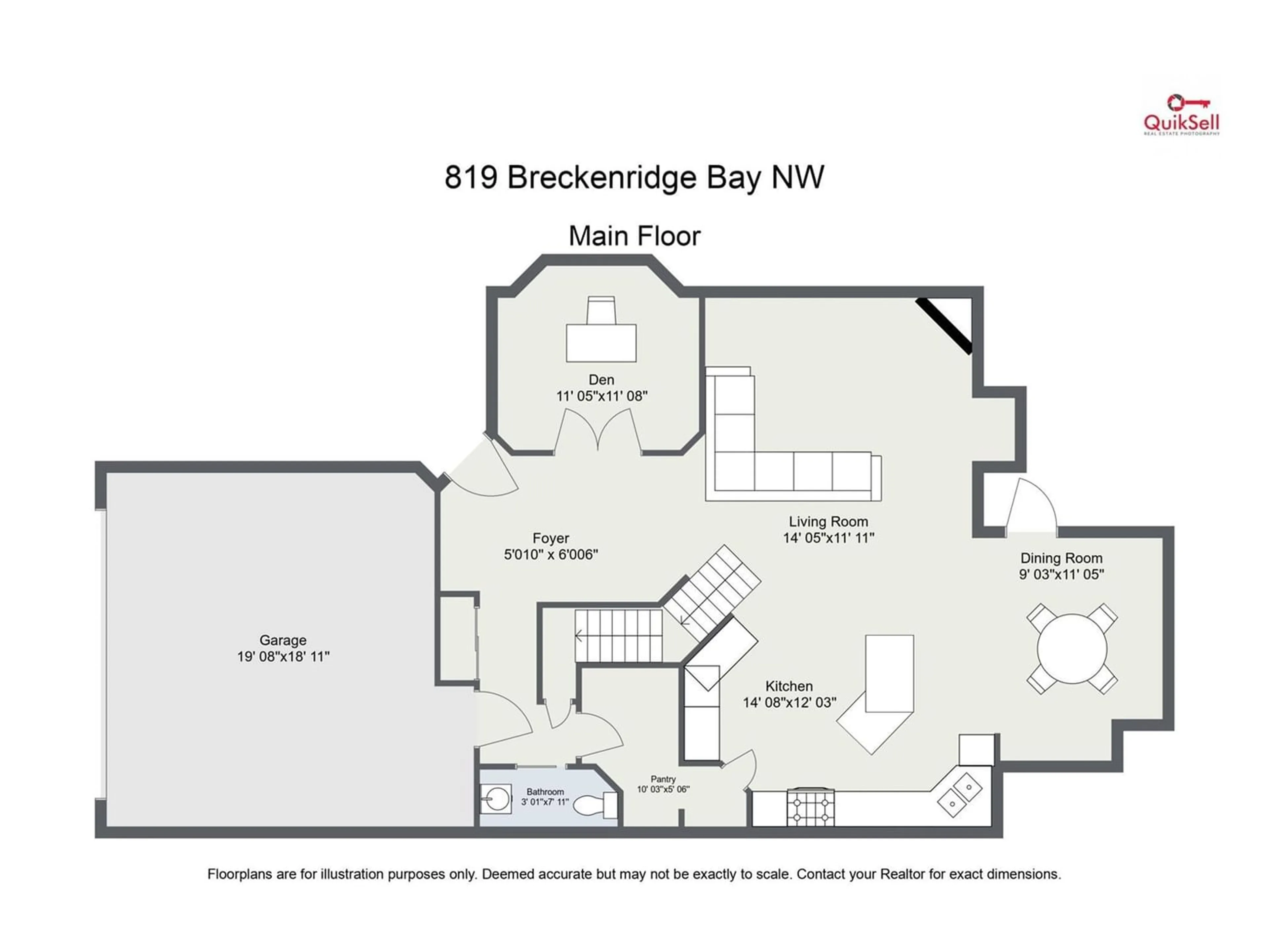 Floor plan for 819 BRECKENRIDGE BA NW, Edmonton Alberta T5T6J8