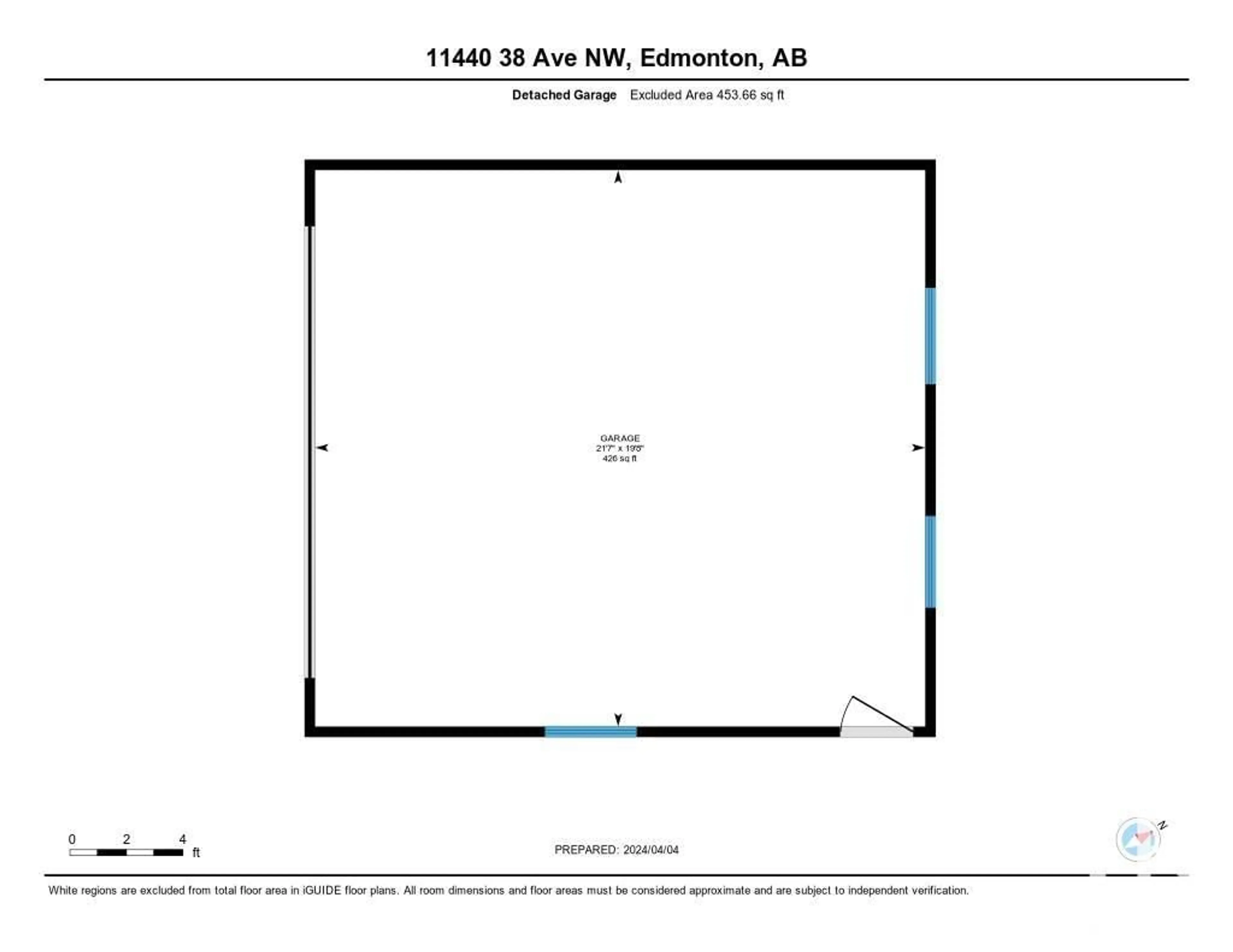 Floor plan for 11440 38 AV NW, Edmonton Alberta T6J0L4