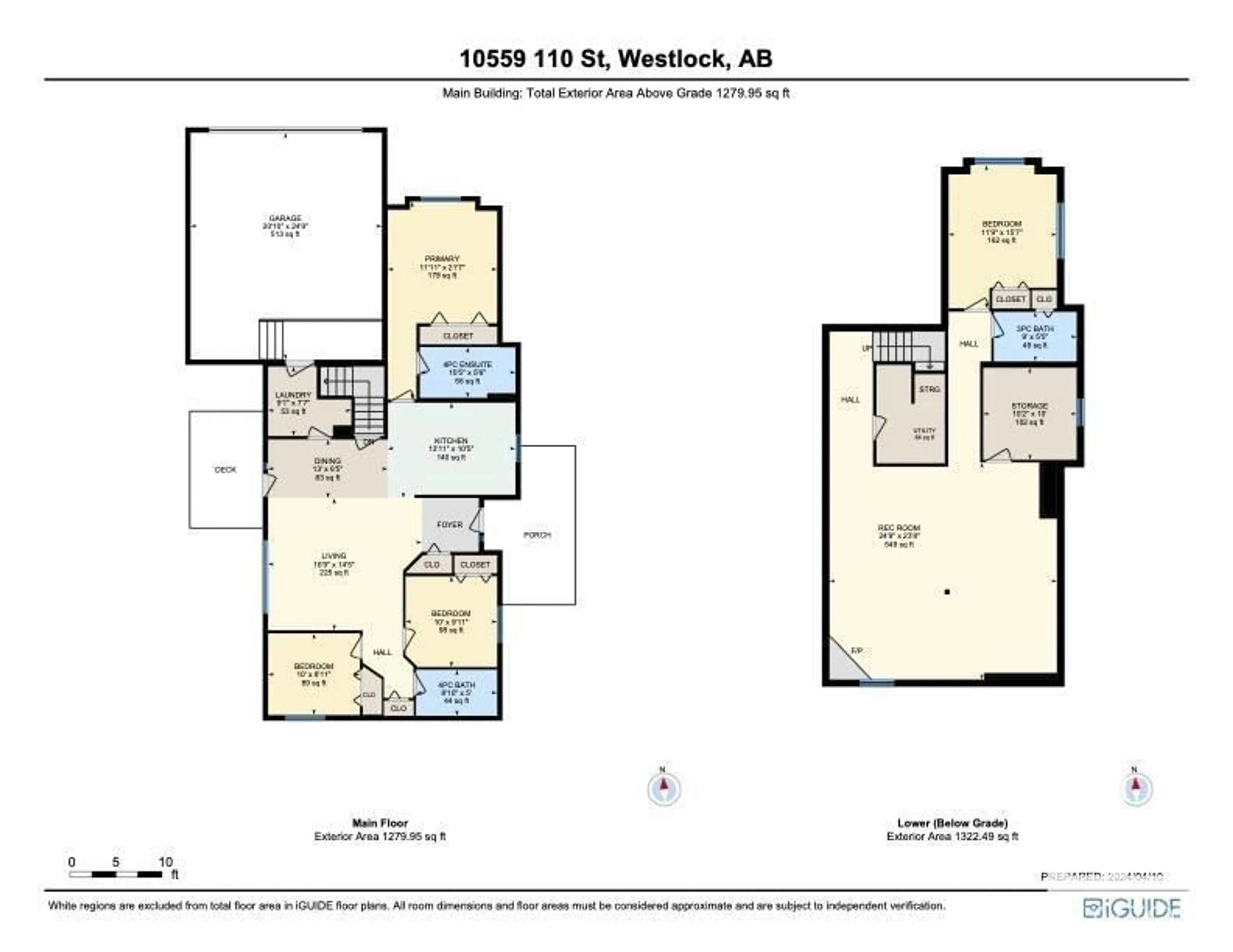 Floor plan for 10559 110 ST, Westlock Alberta T7P1A3