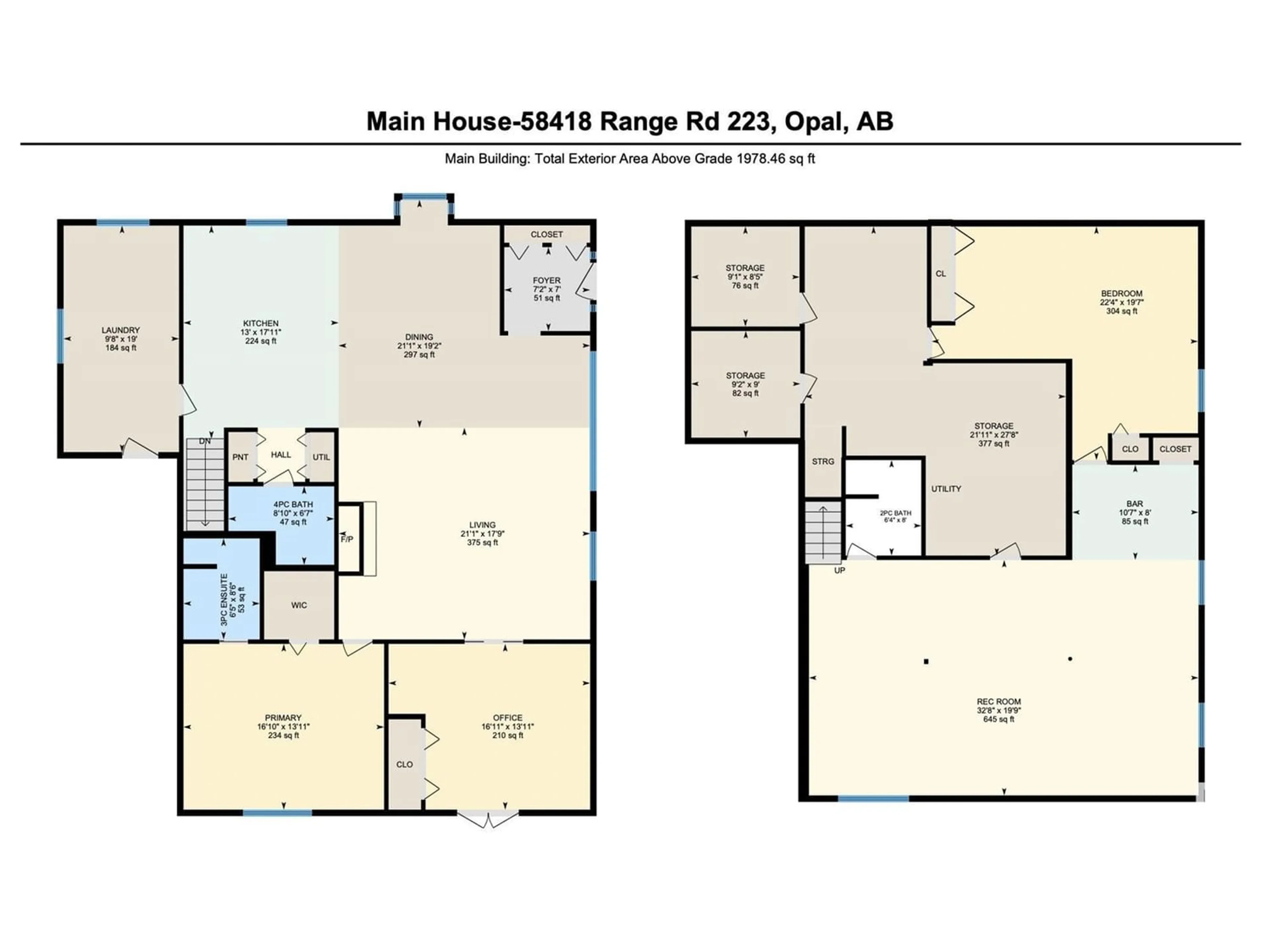 Floor plan for 58418 RGE RD 223, Rural Thorhild County Alberta T0A3J0