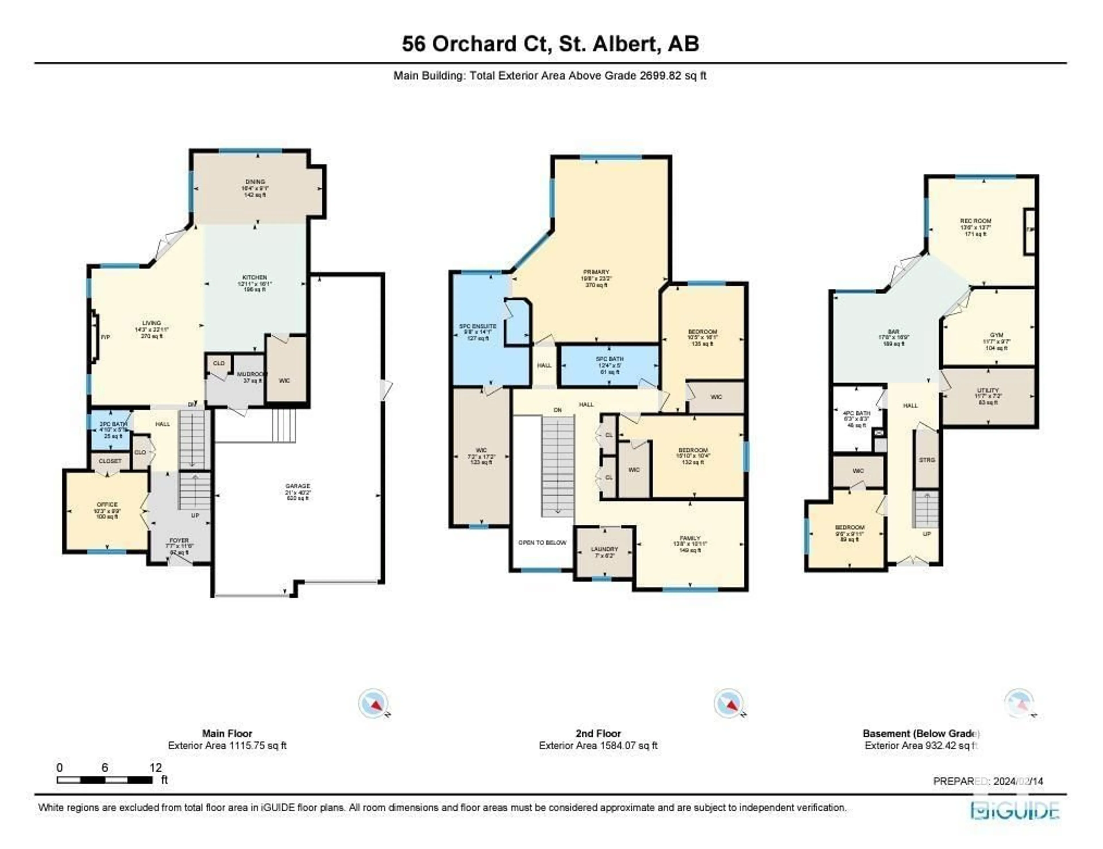 Floor plan for 56 ORCHARD CO, St. Albert Alberta T8N4K2