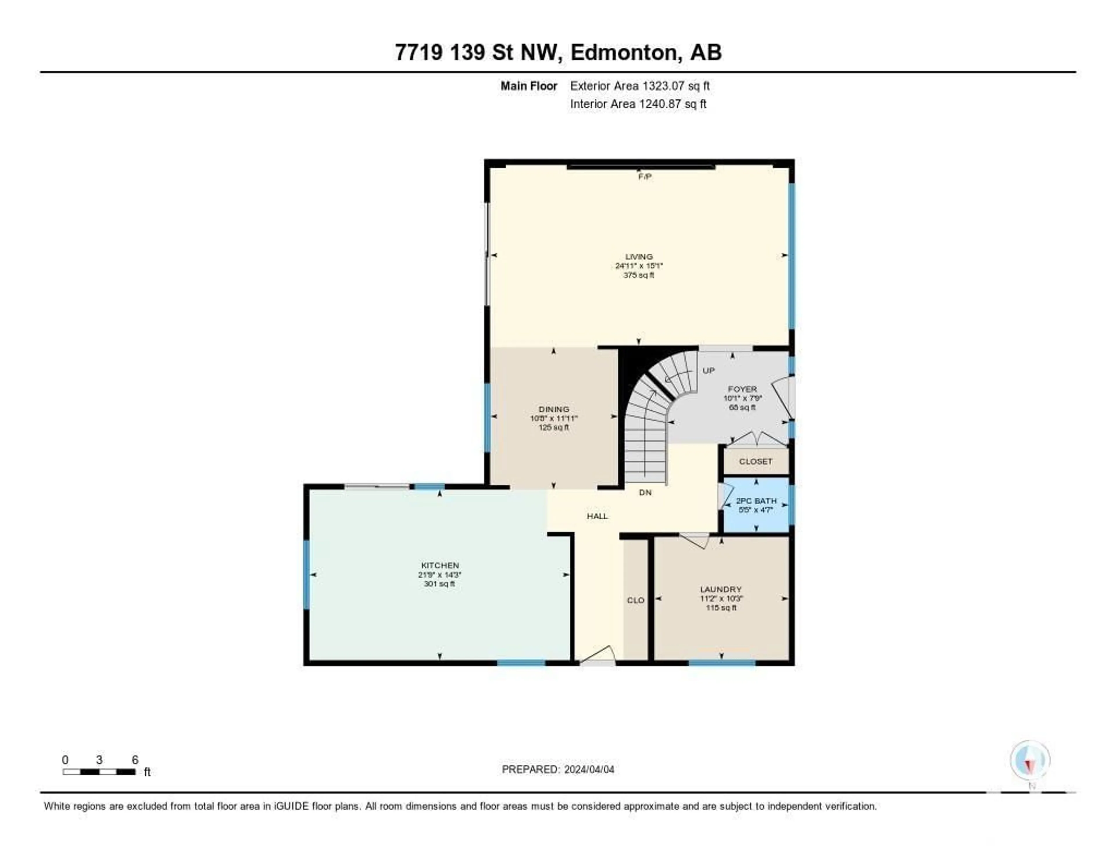 Floor plan for 7719 139 ST NW, Edmonton Alberta T6R0E9