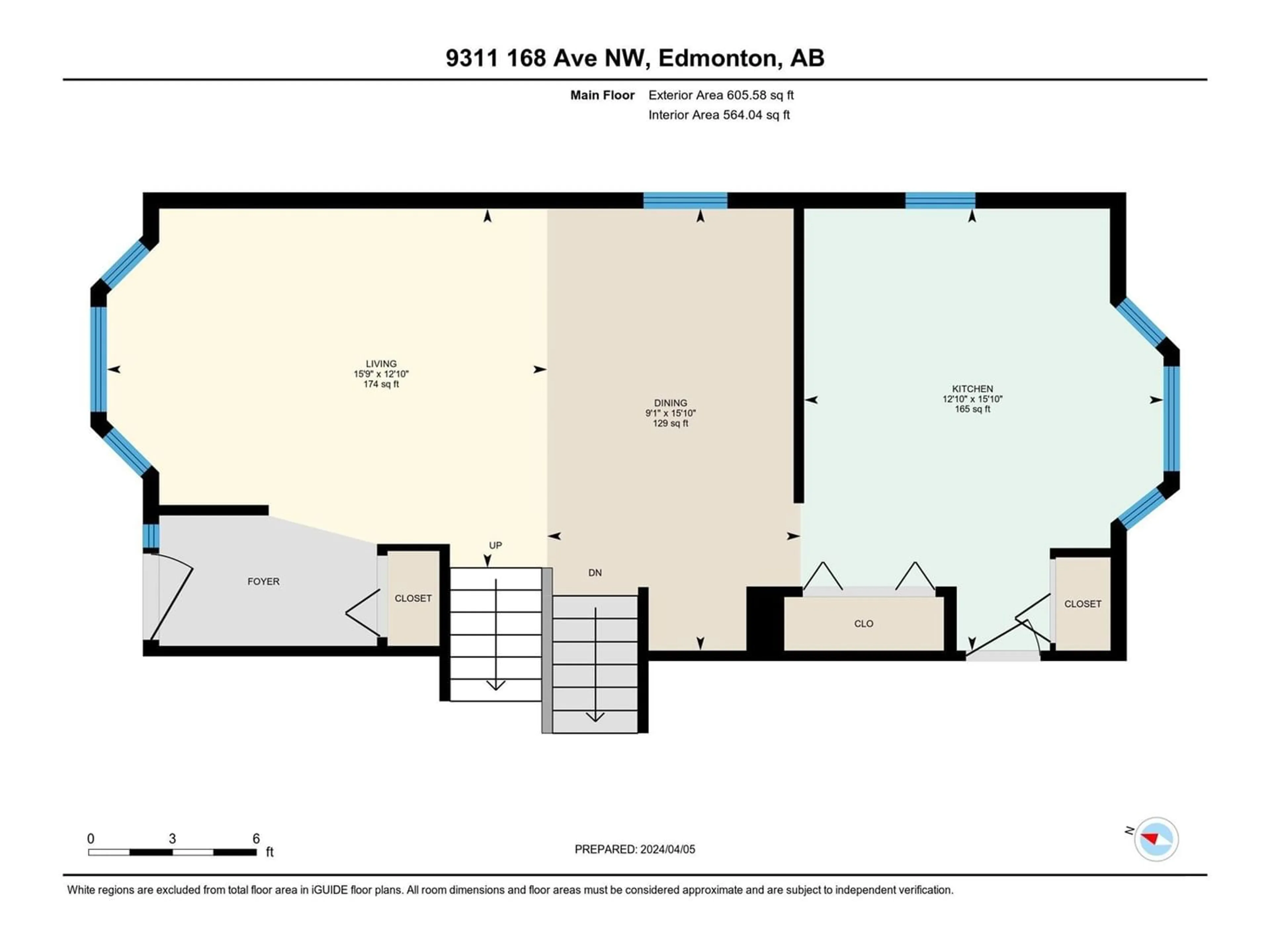 Floor plan for 9311 168 AV NW, Edmonton Alberta T5Z1X9