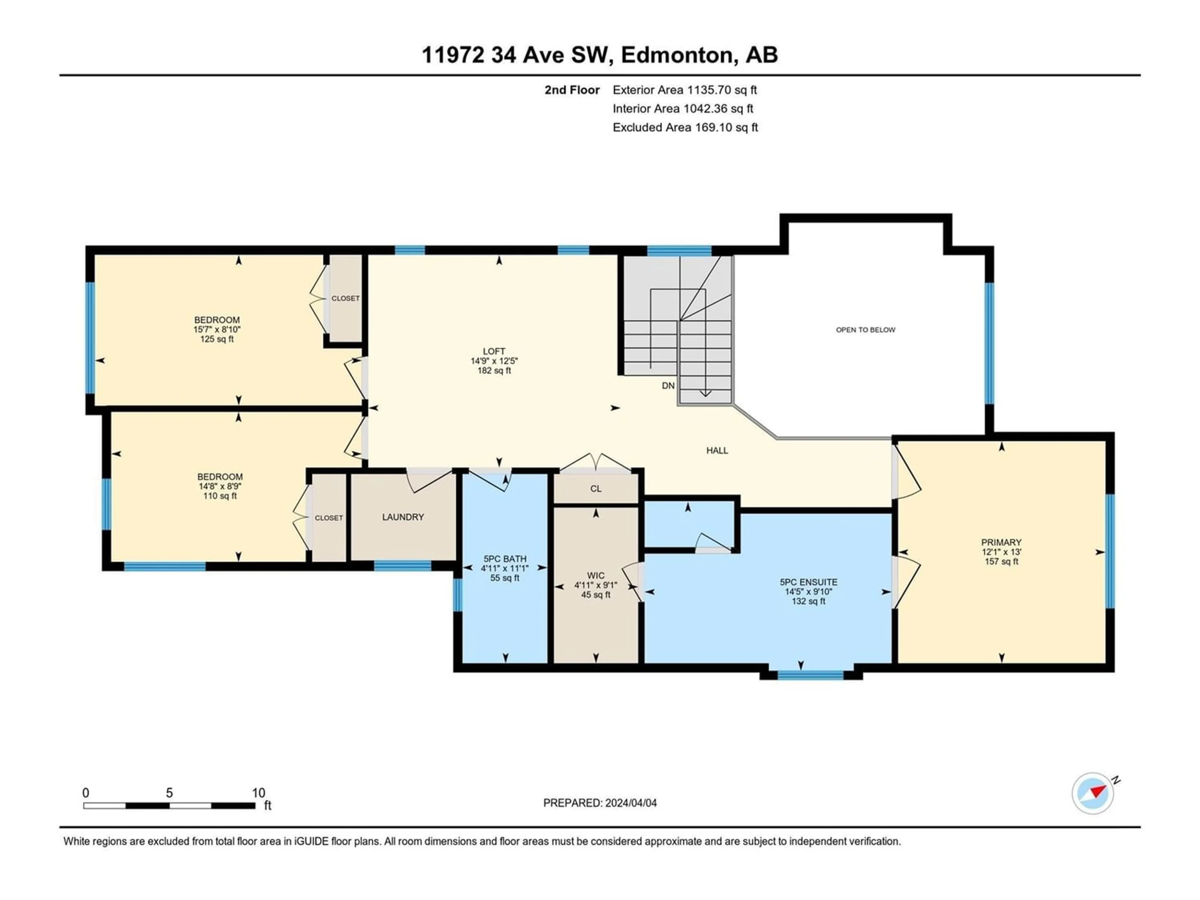 Floor plan for 11972 34 AV SW, Edmonton Alberta T6W4Y2