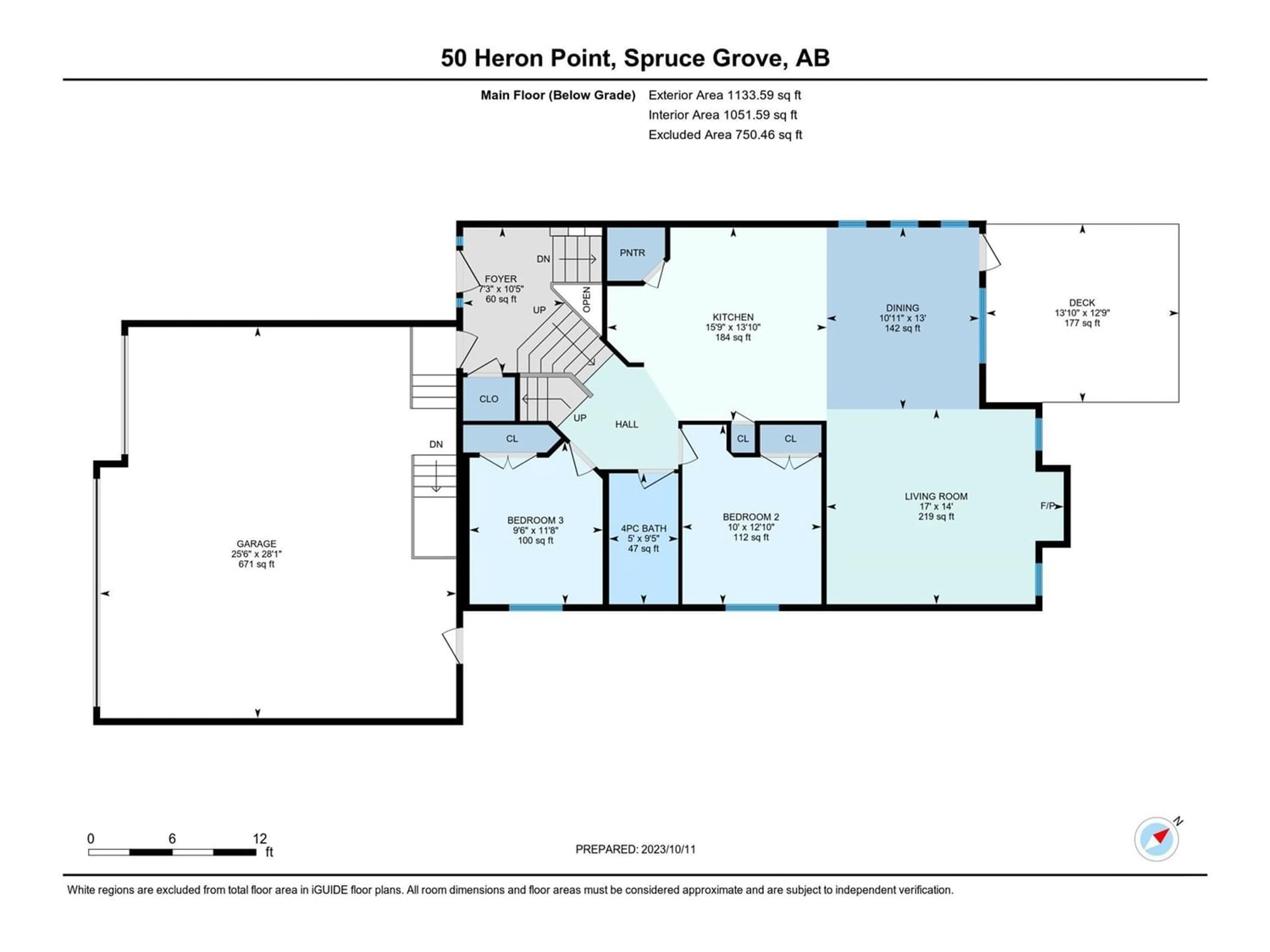 Floor plan for 50 HERON PT, Spruce Grove Alberta T7X0E8