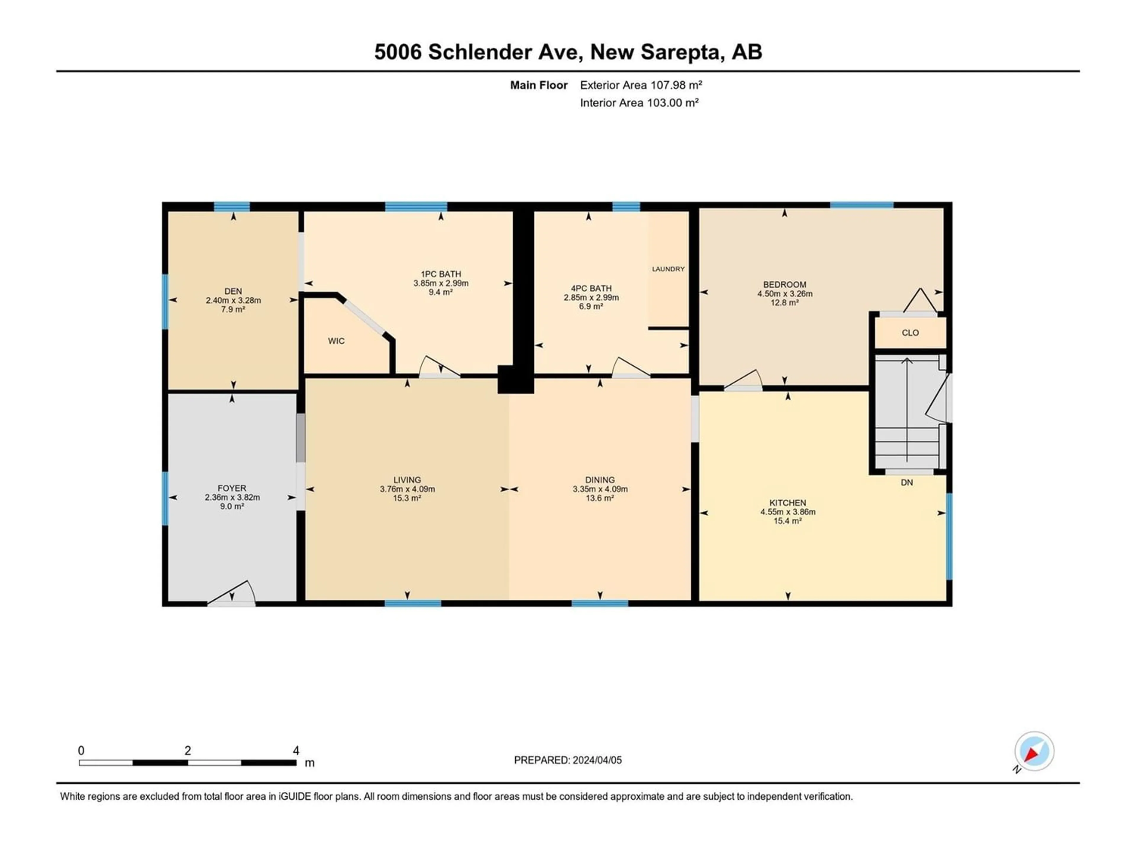 Floor plan for 5006 SCHLENDER AV, New Sarepta Alberta T0B3M0