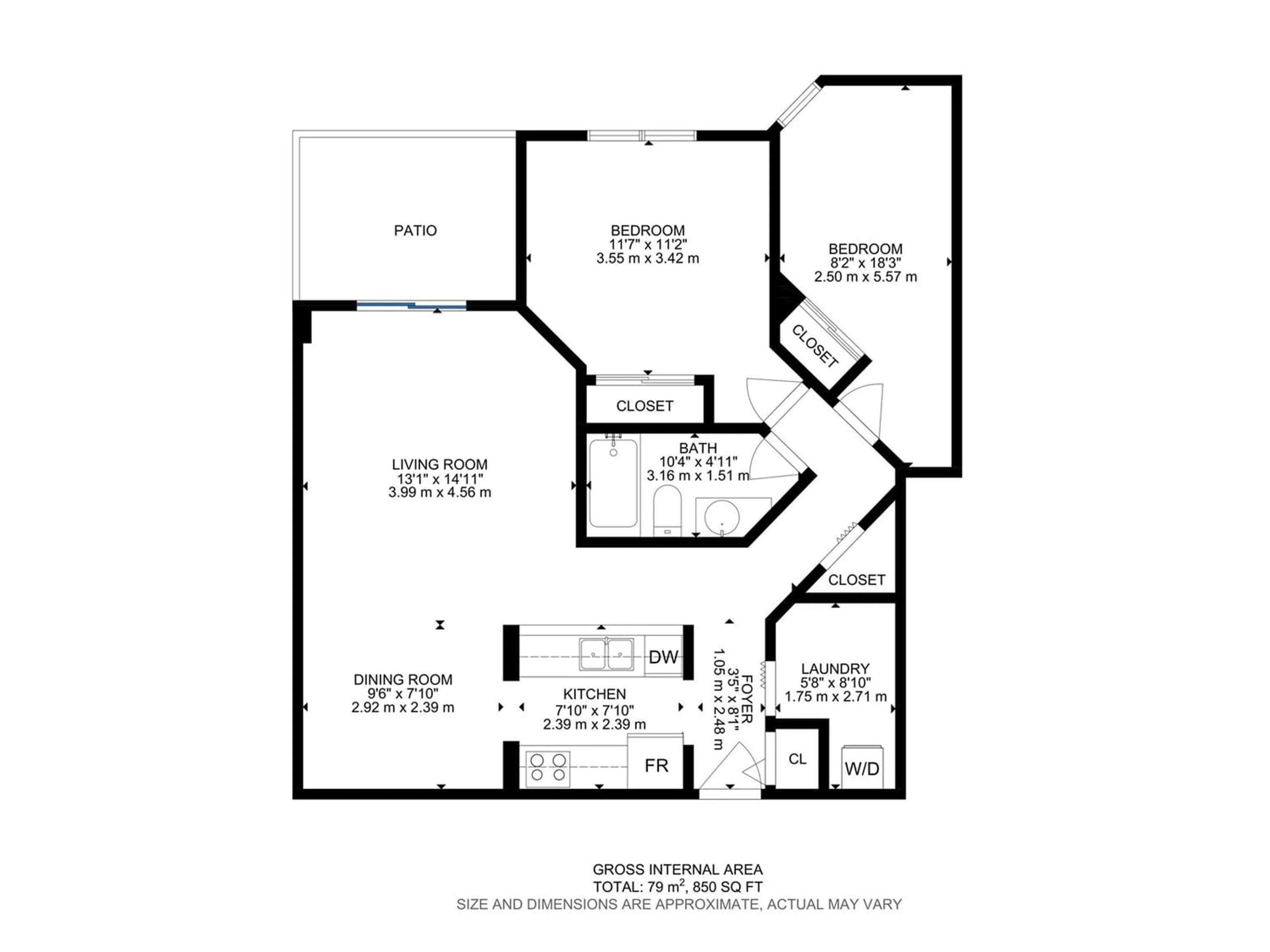 Floor plan for #111 17467 98A AV NW NW, Edmonton Alberta T5T2E9