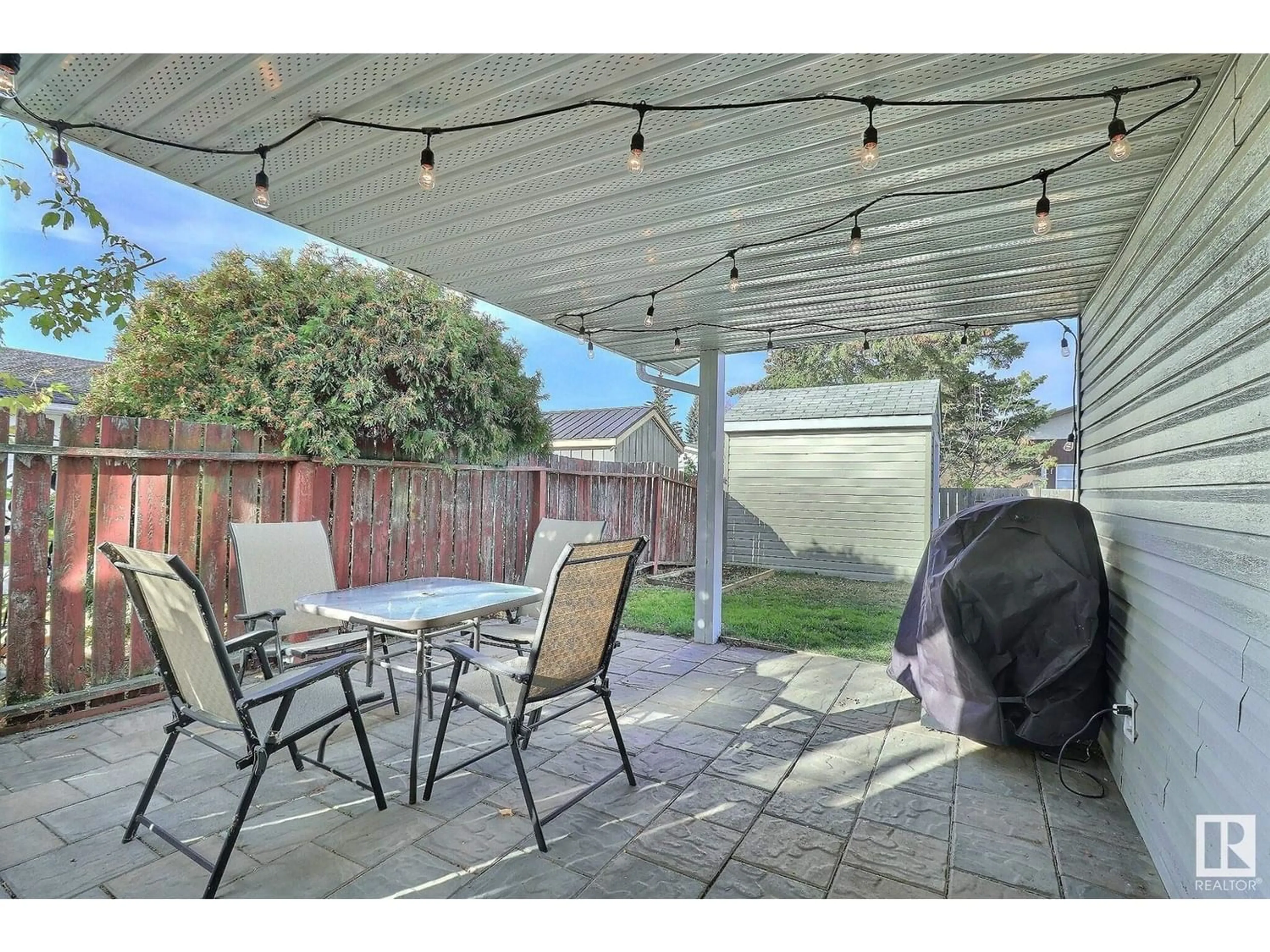 Patio, the fenced backyard for 5104 56 ST, St. Paul Town Alberta T0A3A1