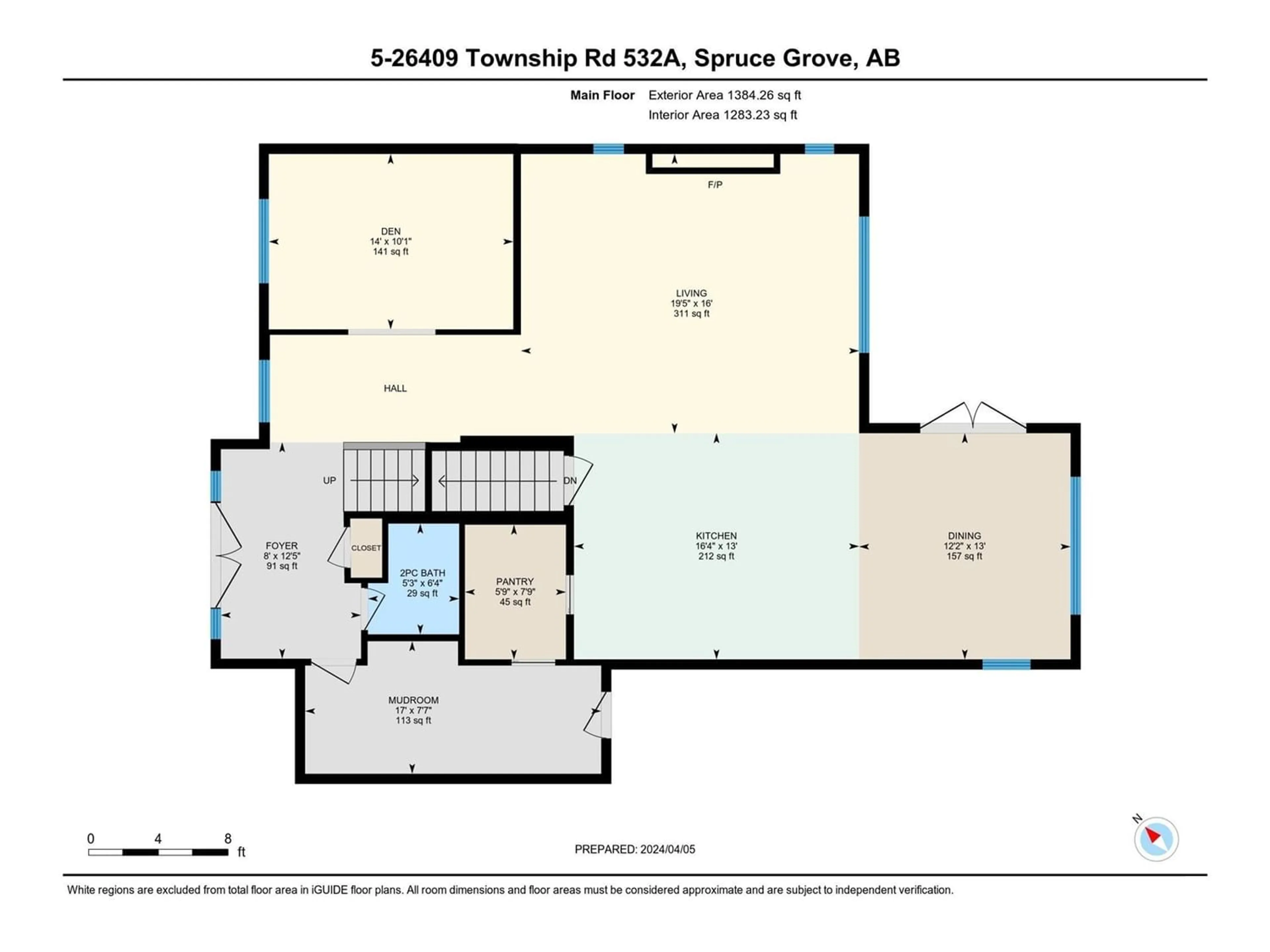 Floor plan for 5 26409 TWP 532A, Rural Parkland County Alberta T7X0W7