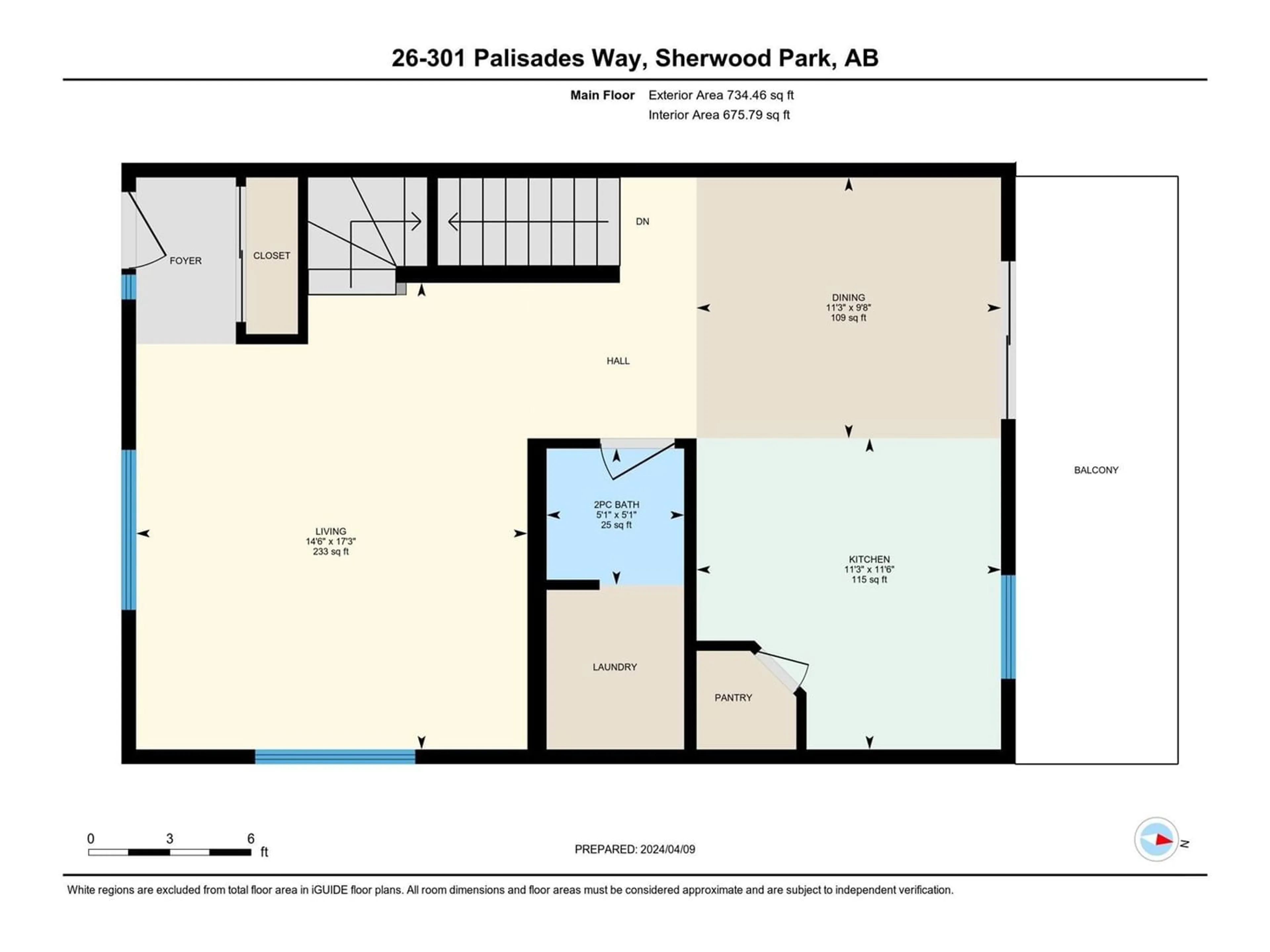 Floor plan for #26 301 PALISADES WY, Sherwood Park Alberta T8H0N3