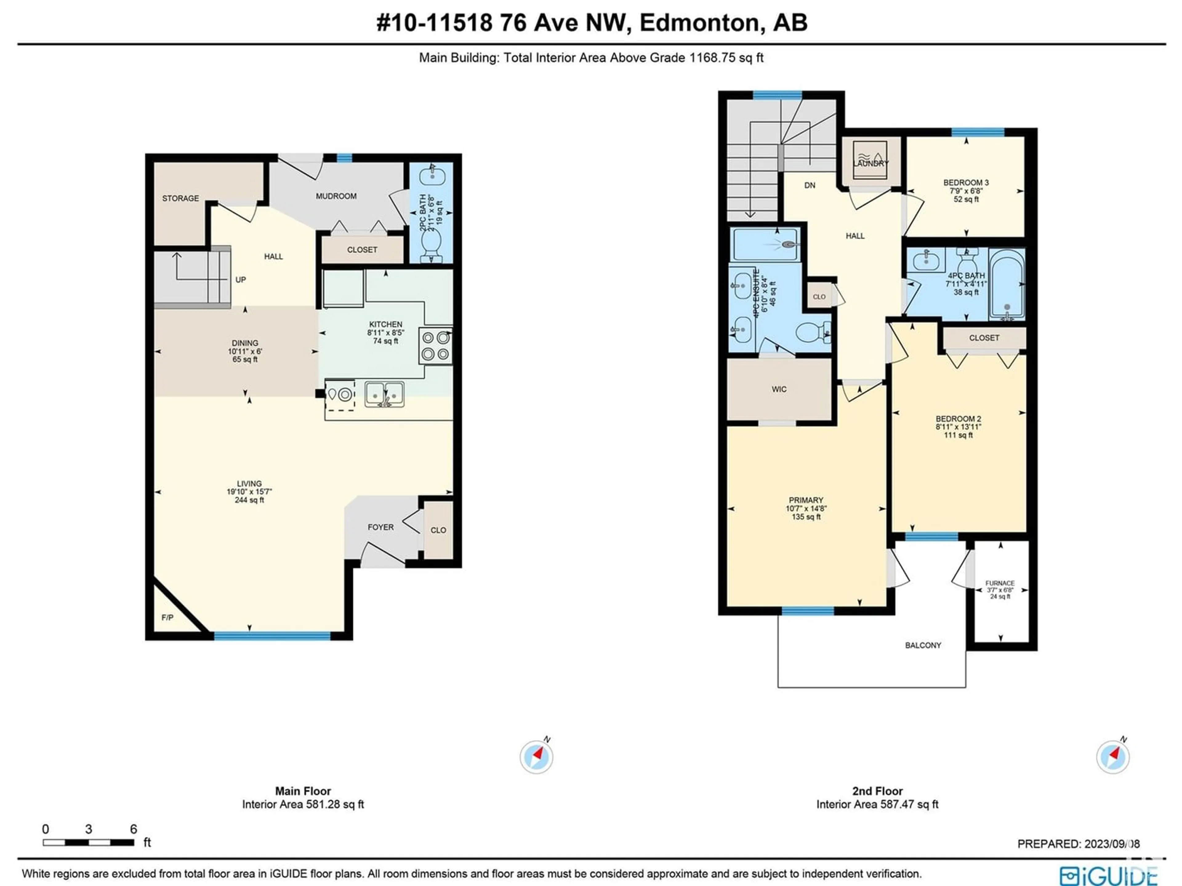 Floor plan for #10 11518 76 AV NW, Edmonton Alberta T6G0K7