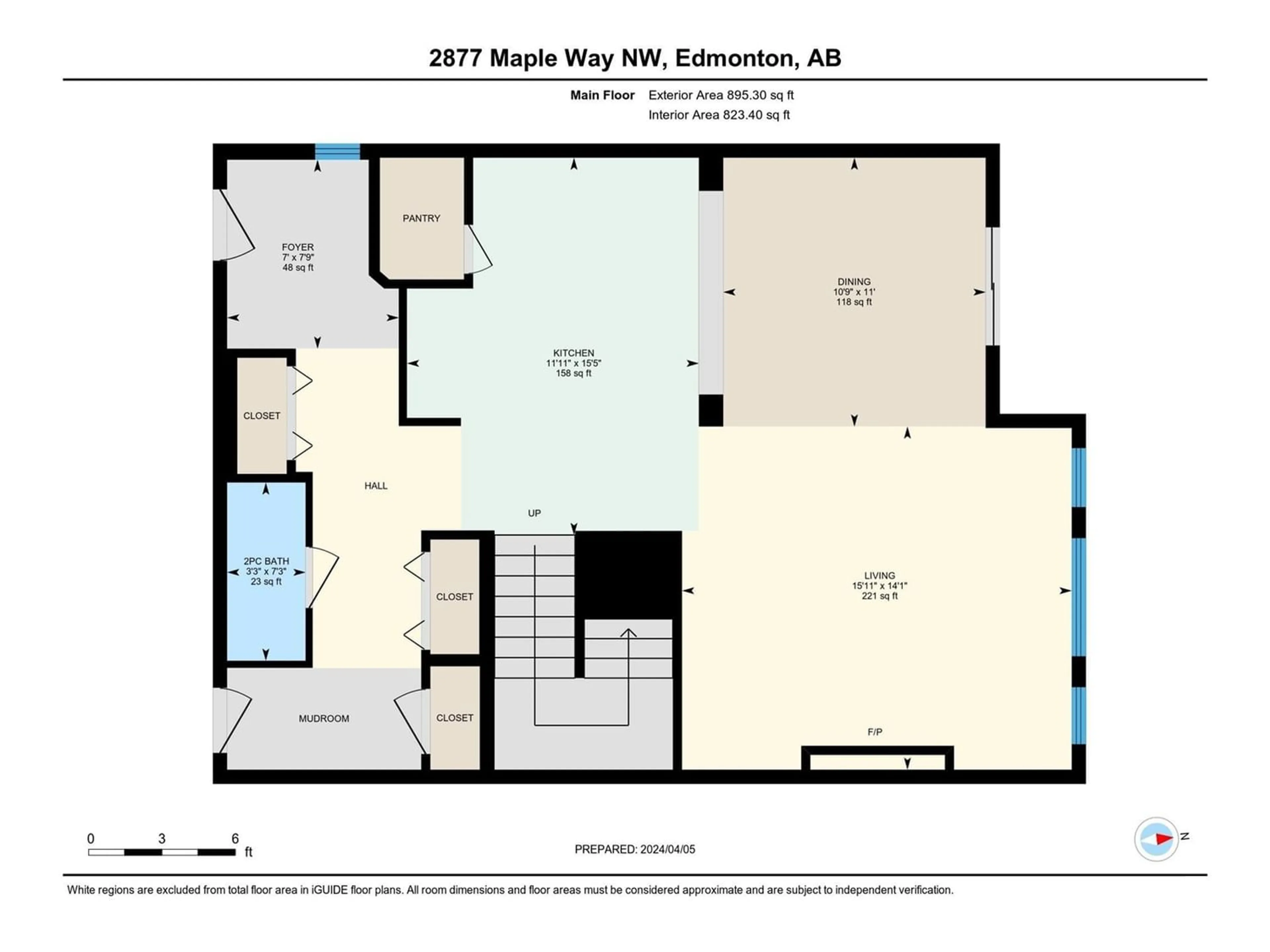 Floor plan for 2877 MAPLE WY NW NW, Edmonton Alberta T6T0W8